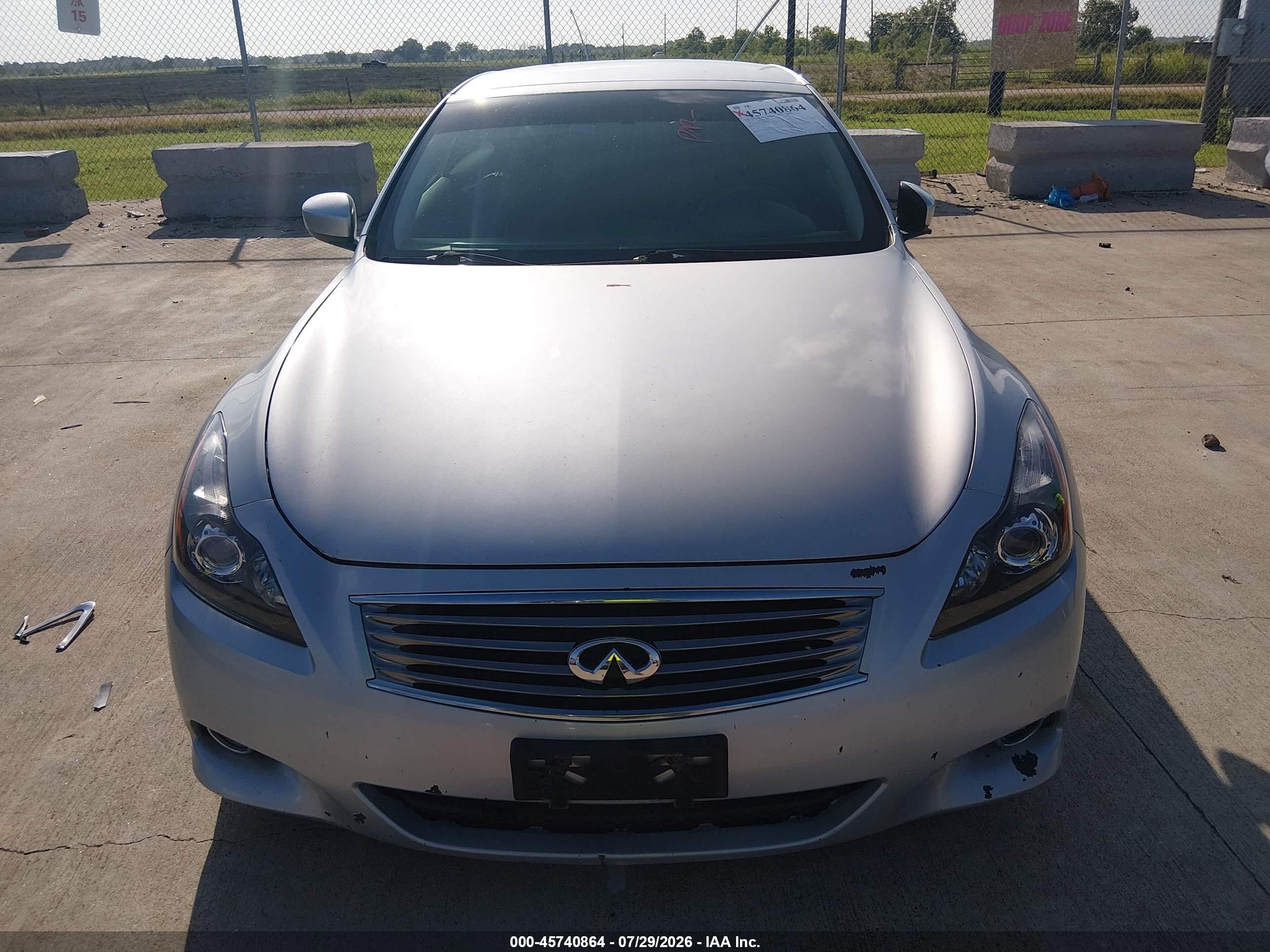 2011 Infiniti G37   Silver vin: JN1CV6FE4BM951305