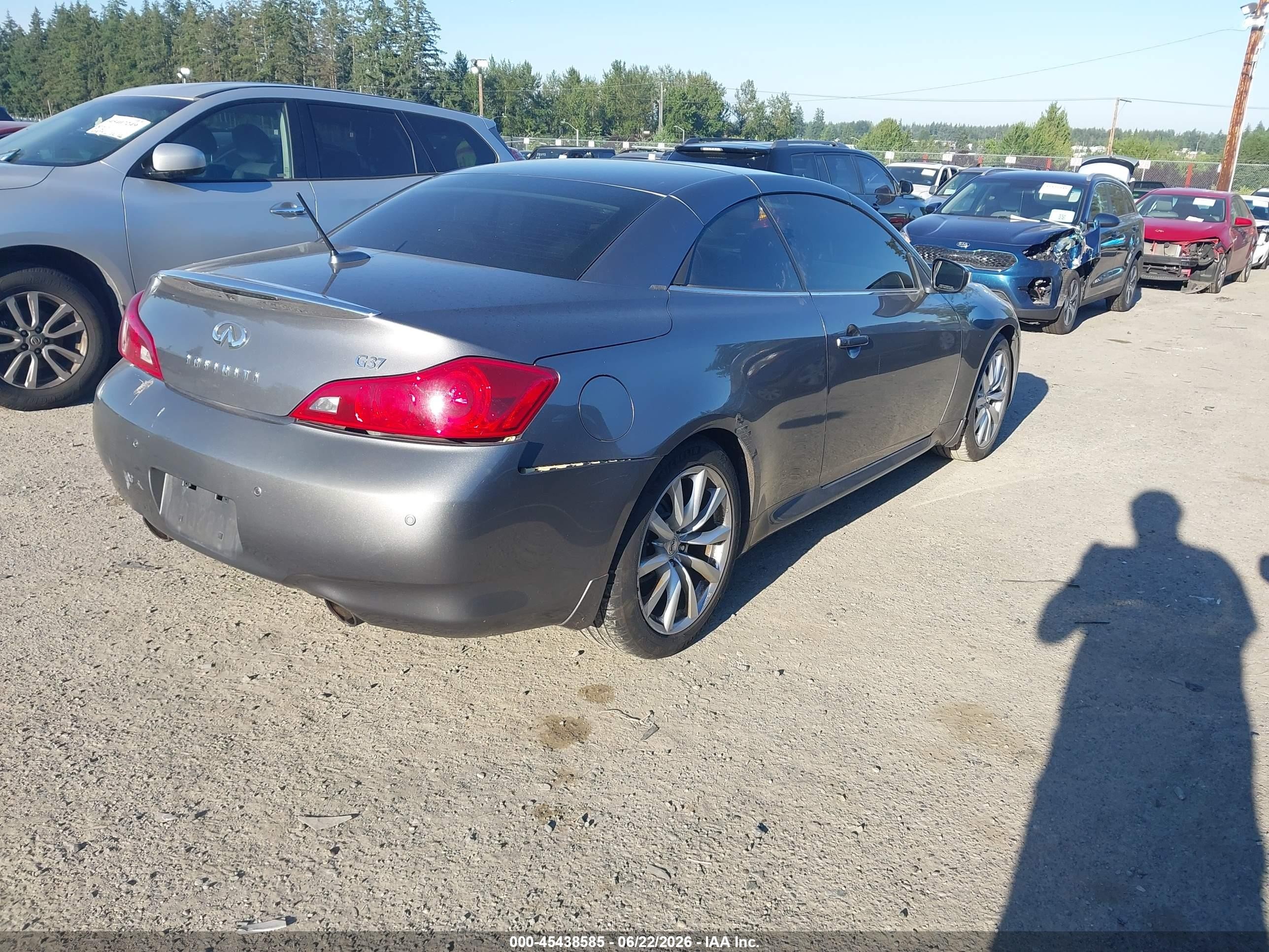 2013 Infiniti G37   Gray vin: JN1CV6FE4DM772135