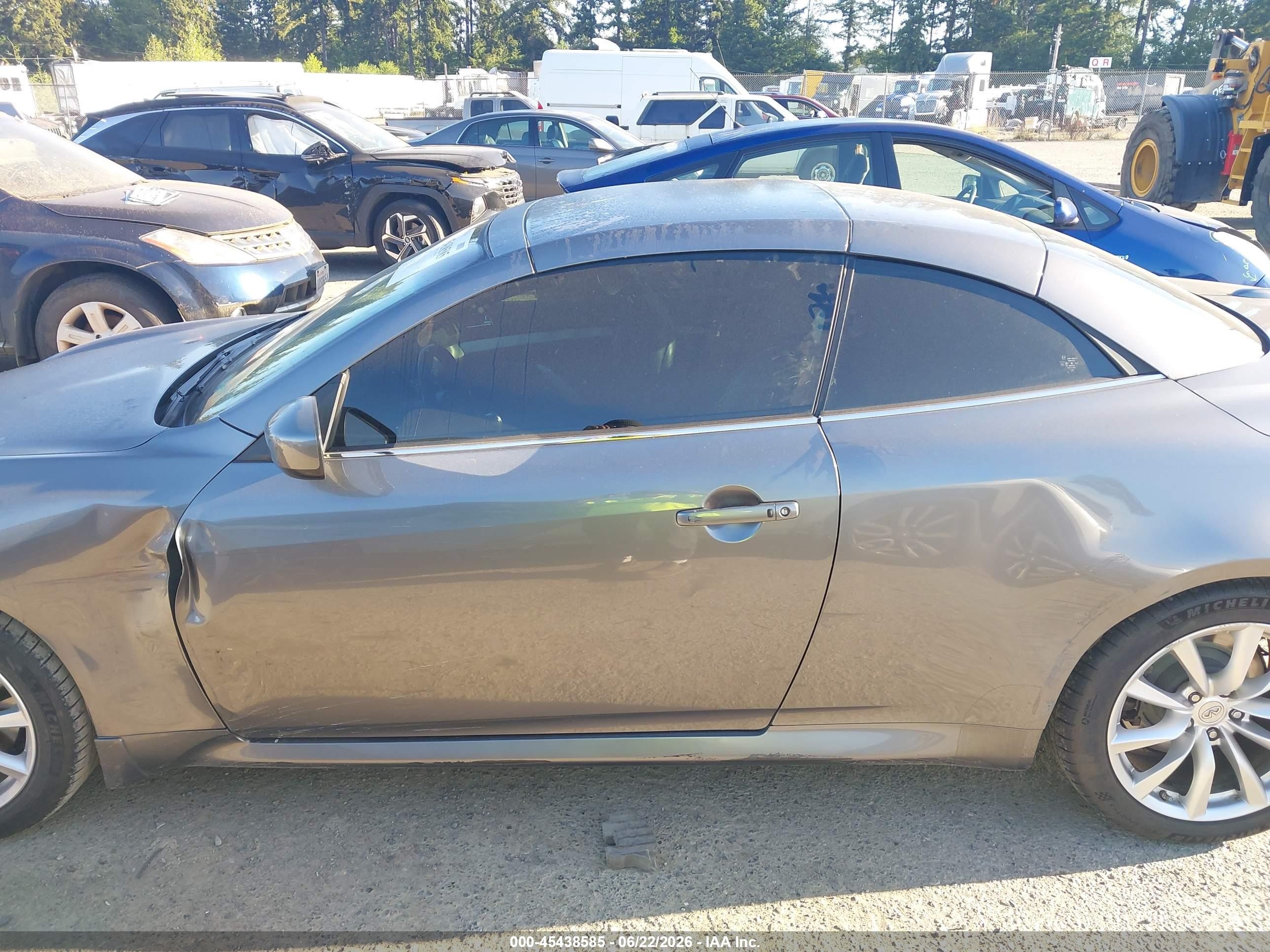 2013 Infiniti G37   Gray vin: JN1CV6FE4DM772135