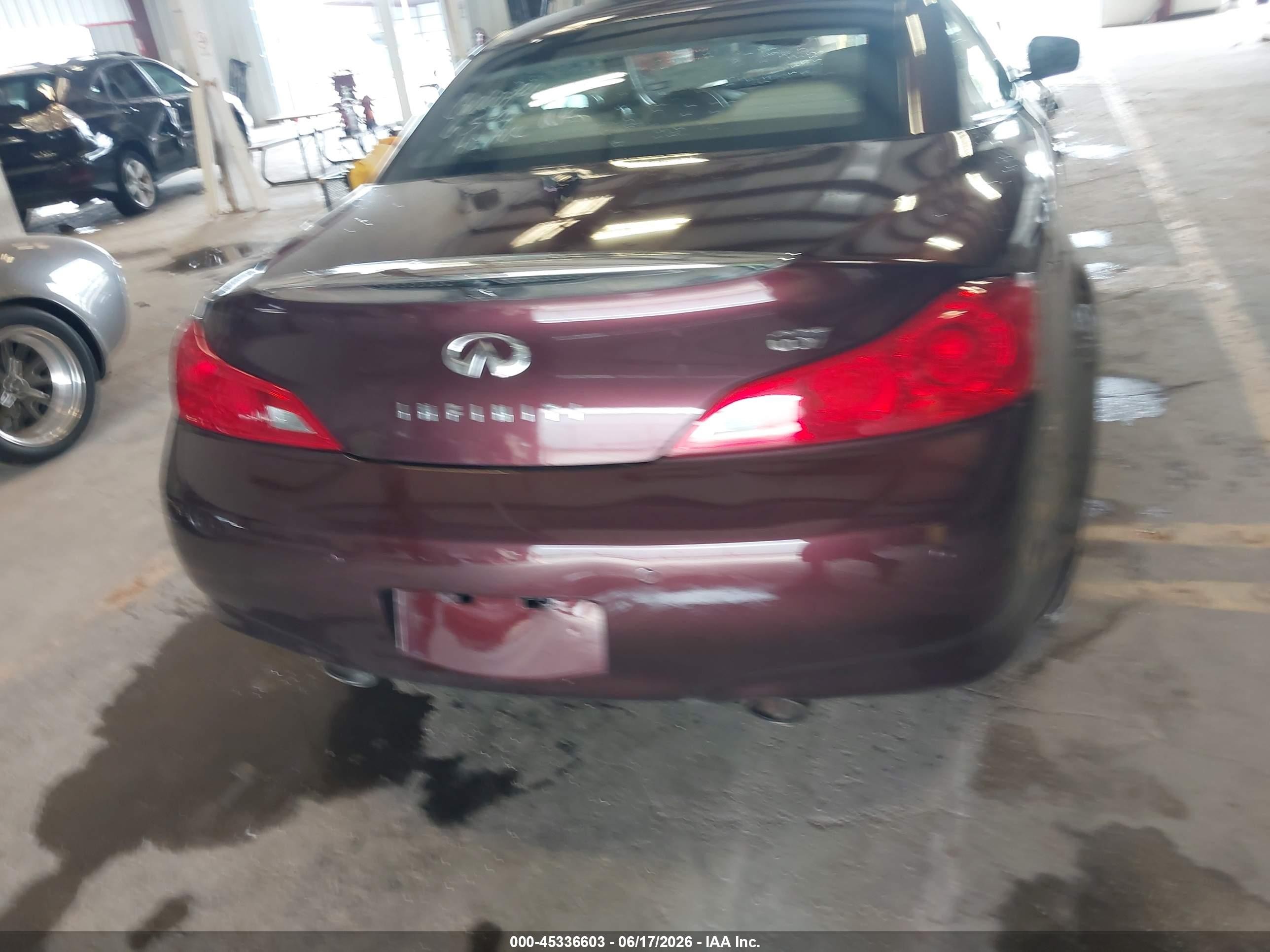 2010 Infiniti G37   Burgundy vin: JN1CV6FE5AM351309