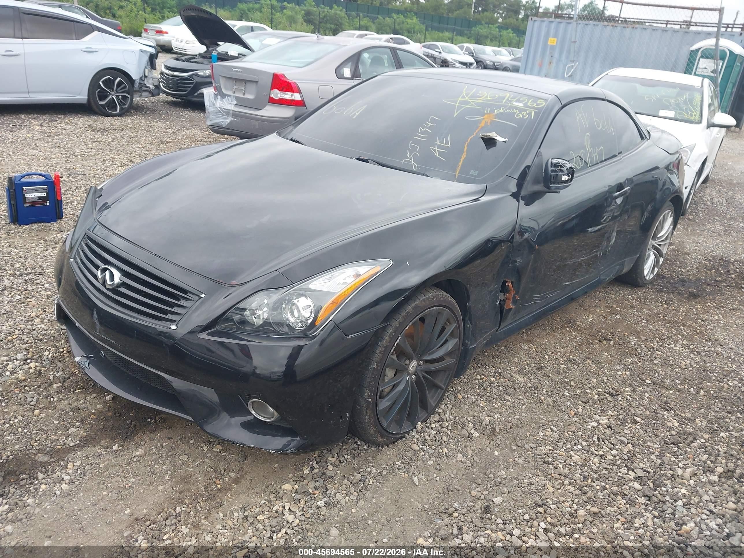 2011 Infiniti G37 Black vin: JN1CV6FE5BM952298