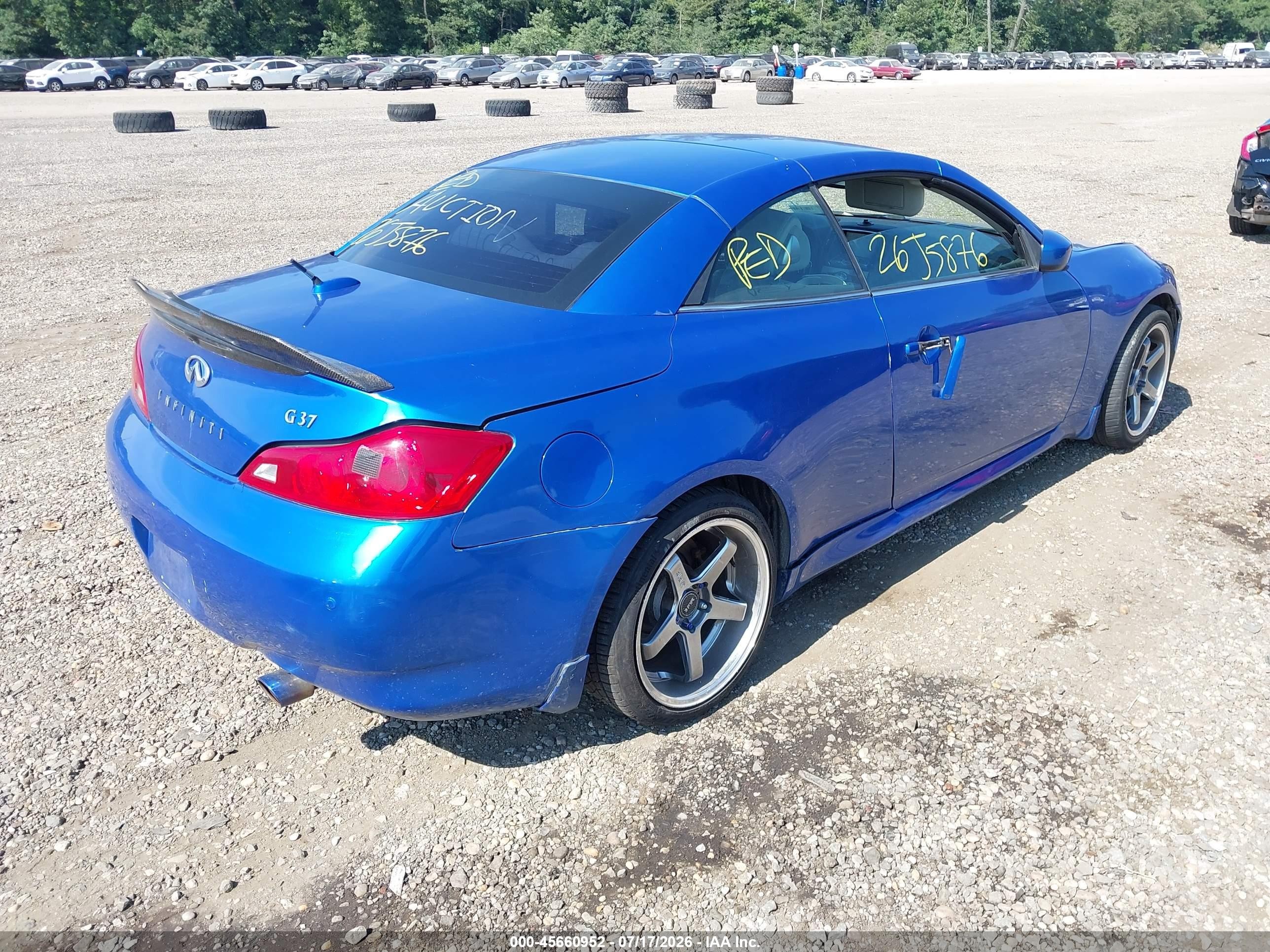 2011 Infiniti G37   Blue vin: JN1CV6FE5BM954147