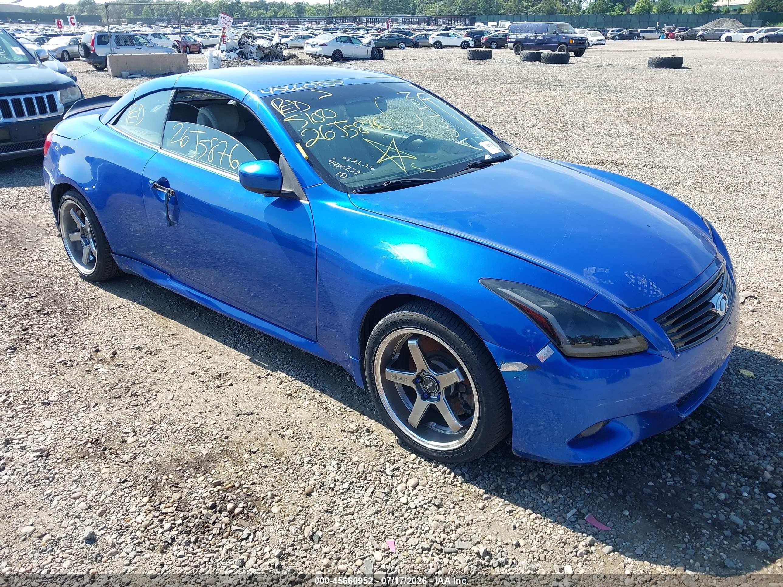 2011 Infiniti G37   Blue vin: JN1CV6FE5BM954147