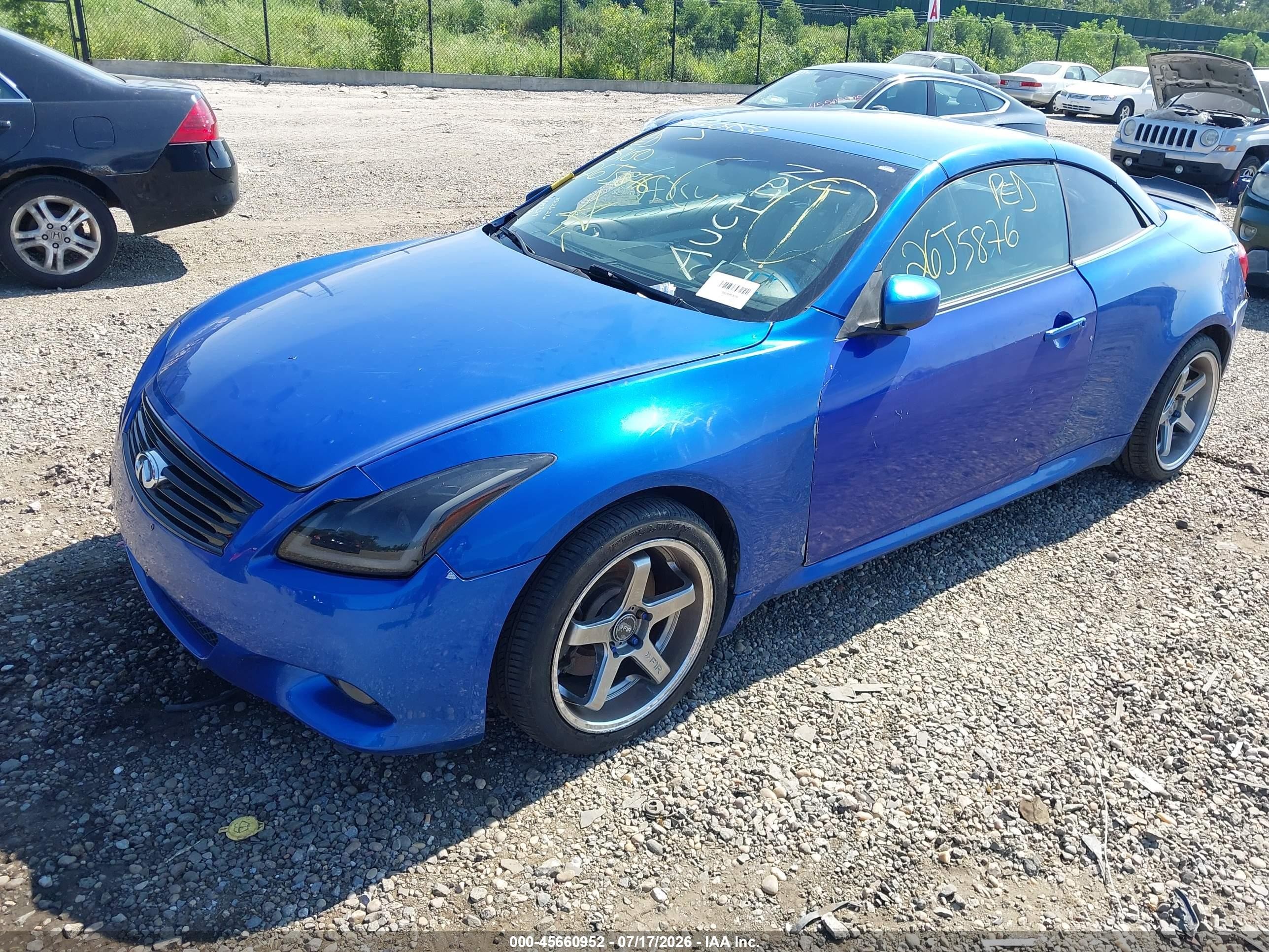 2011 Infiniti G37   Blue vin: JN1CV6FE5BM954147