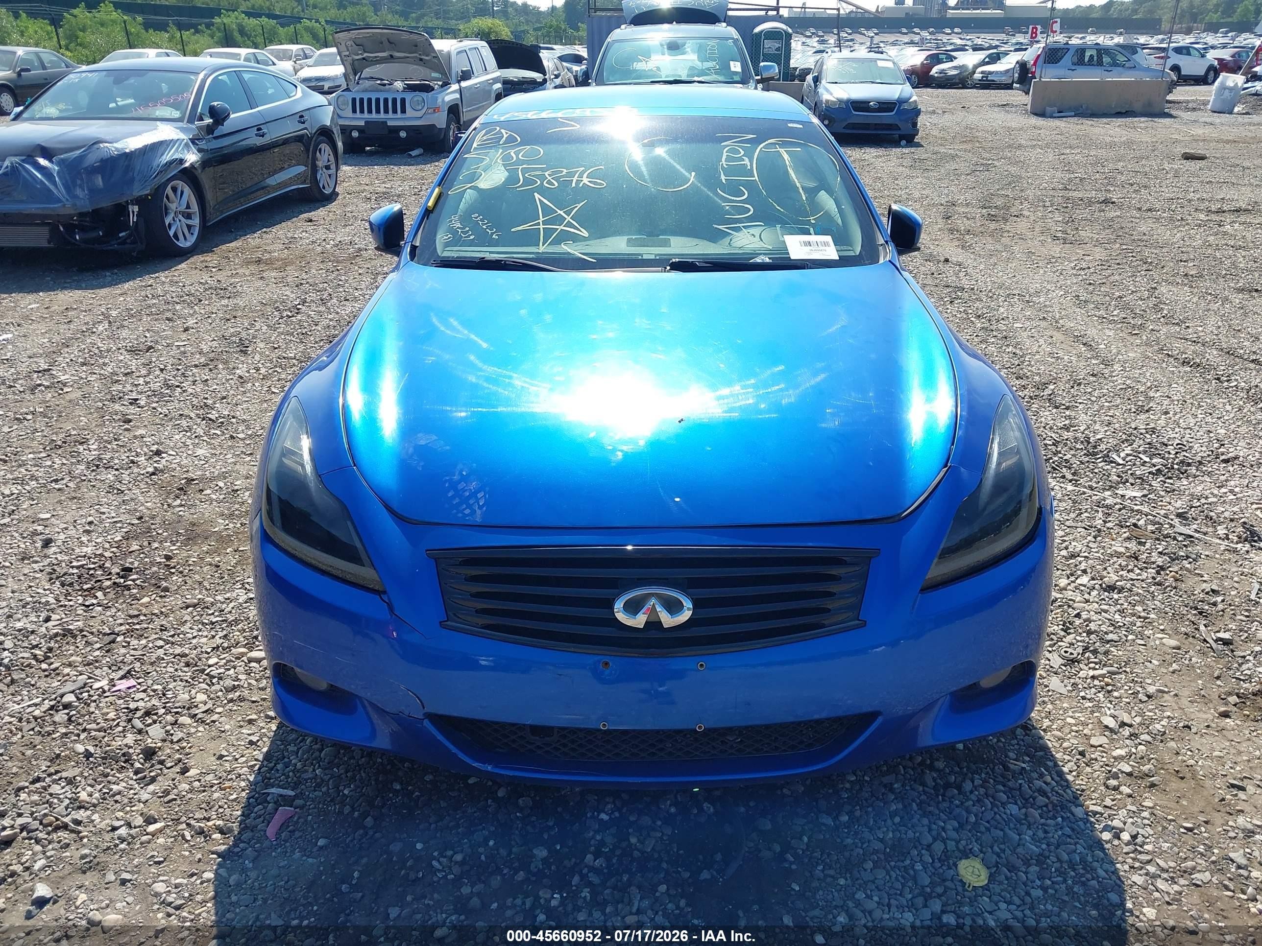 2011 Infiniti G37   Blue vin: JN1CV6FE5BM954147