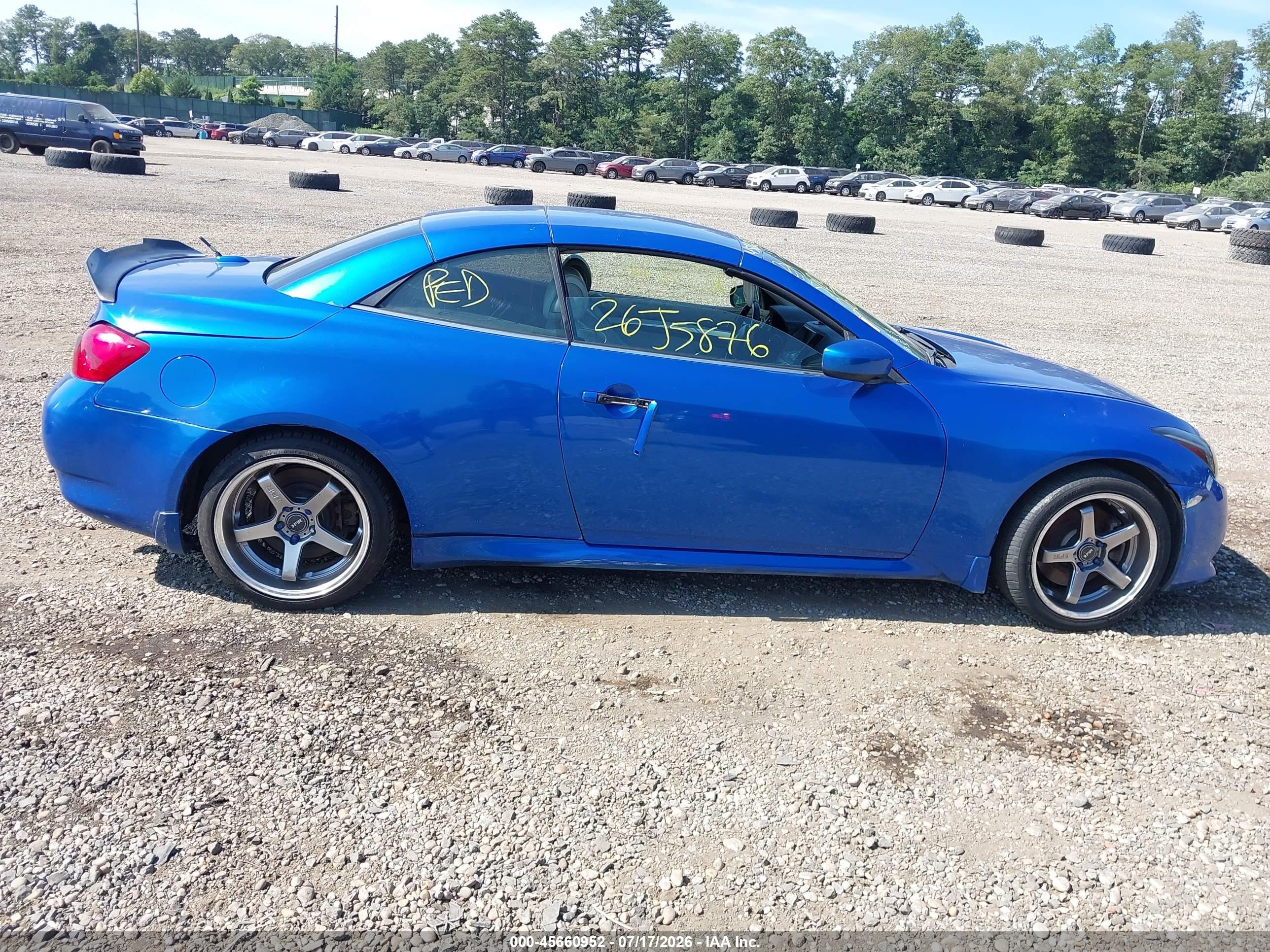 2011 Infiniti G37   Blue vin: JN1CV6FE5BM954147