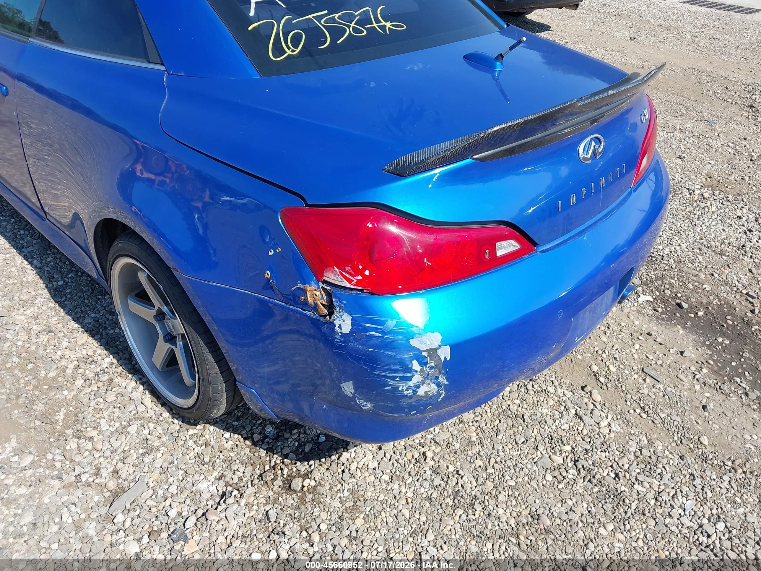 2011 Infiniti G37   Blue vin: JN1CV6FE5BM954147