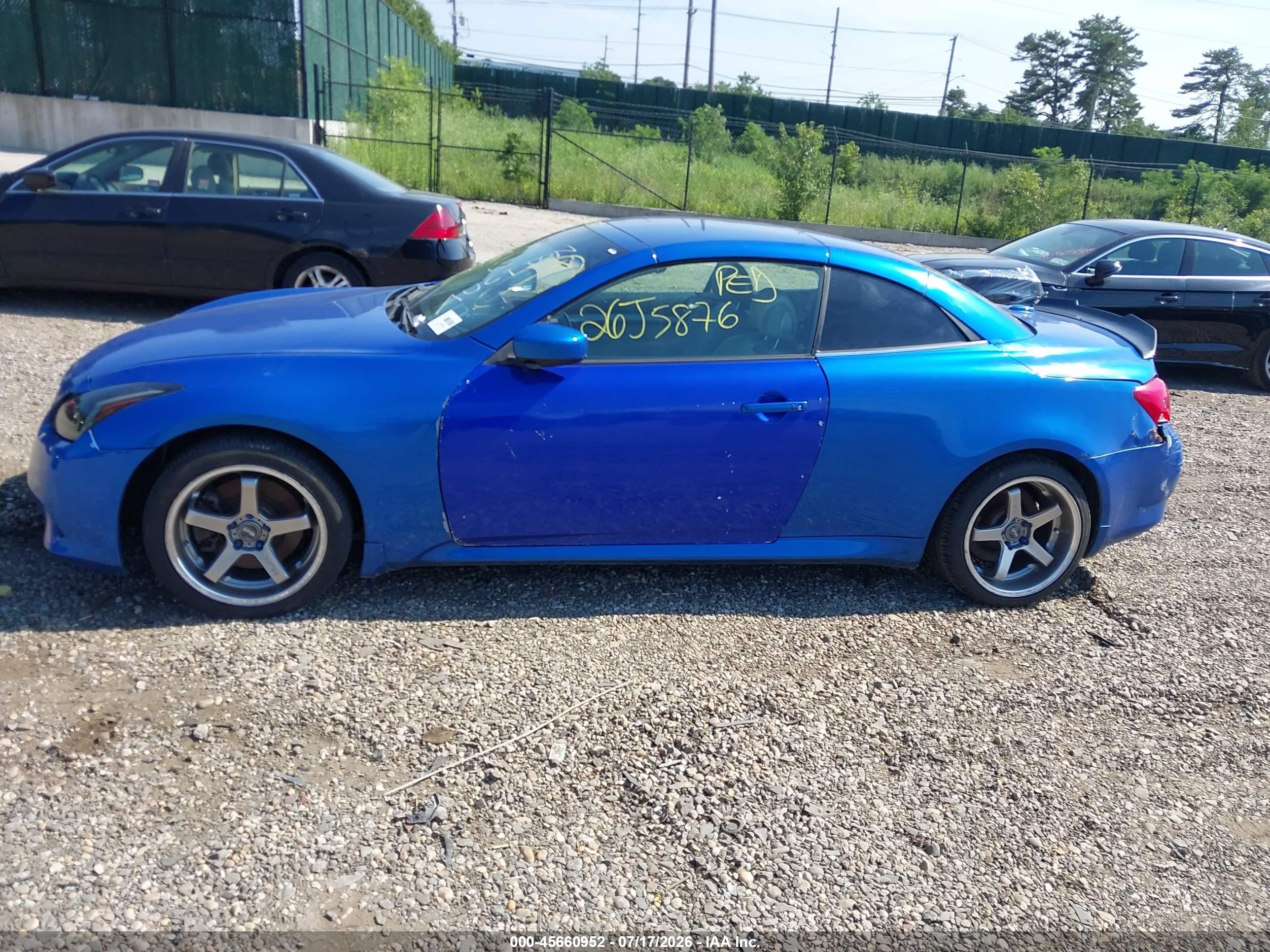 2011 Infiniti G37   Blue vin: JN1CV6FE5BM954147