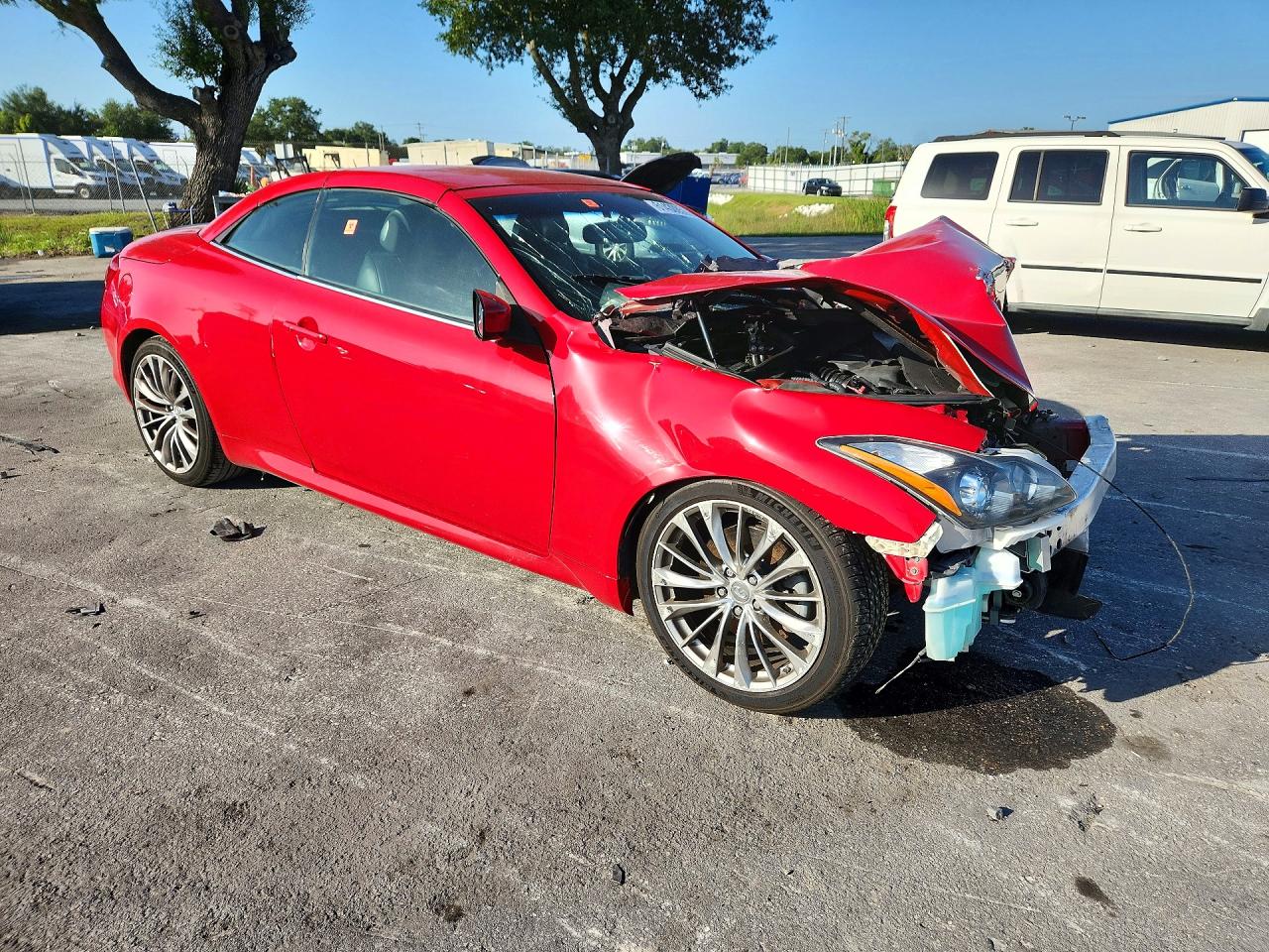 2012 Infiniti G37 Convertible Base Red vin: JN1CV6FE5CM203552