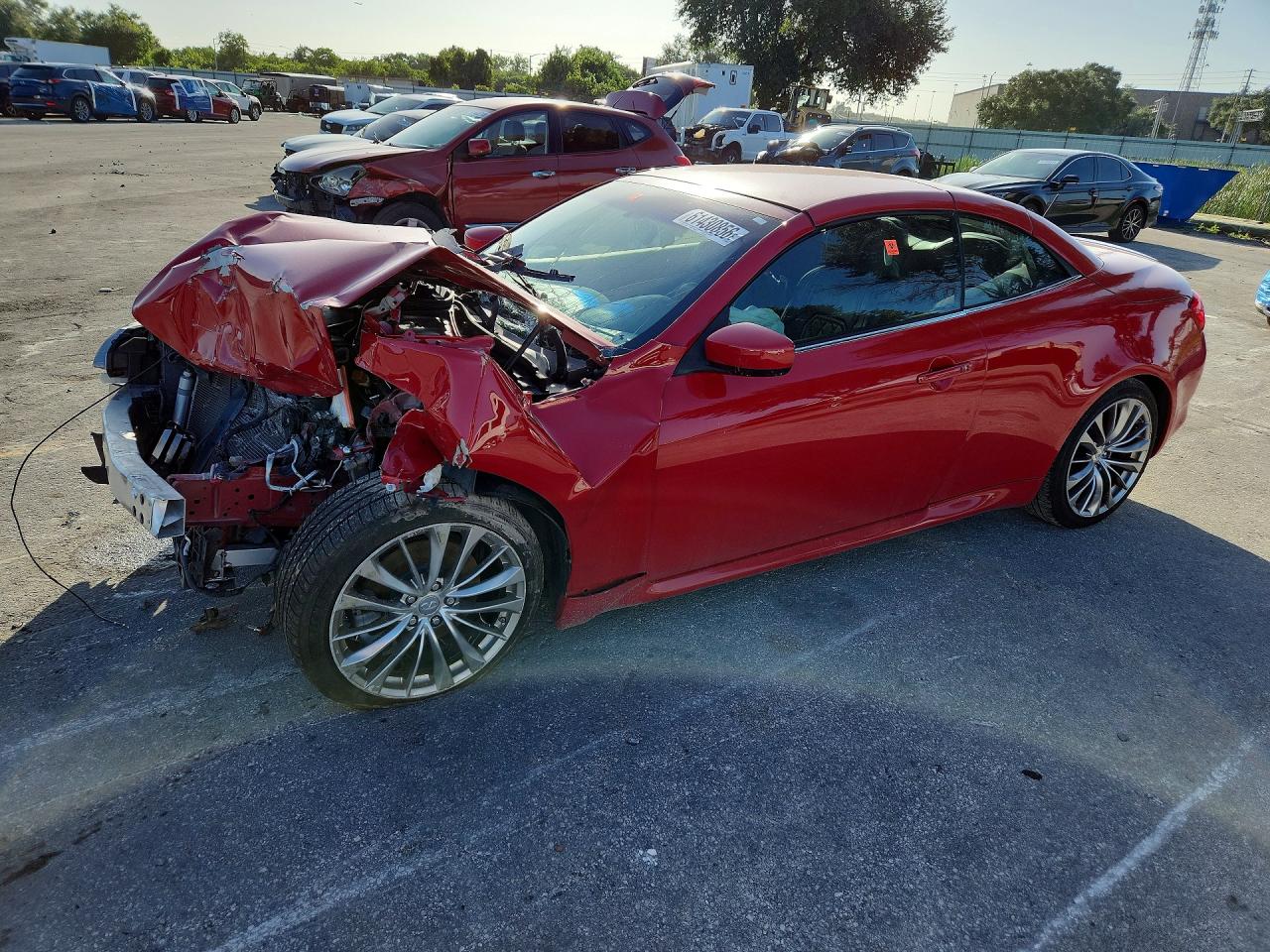 2012 Infiniti G37 Convertible Base Red vin: JN1CV6FE5CM203552