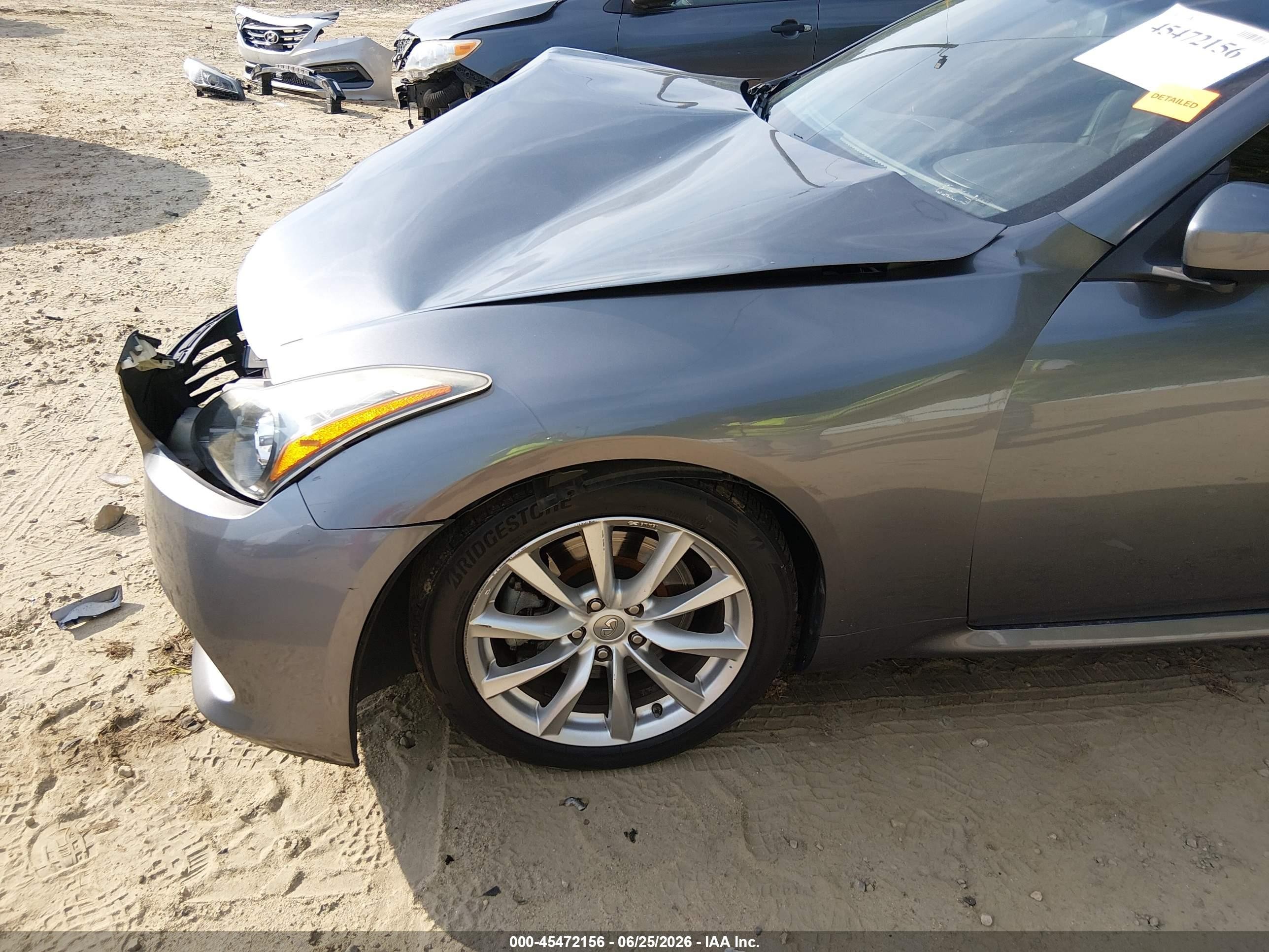 2013 Infiniti G37   Gray vin: JN1CV6FE5DM770796