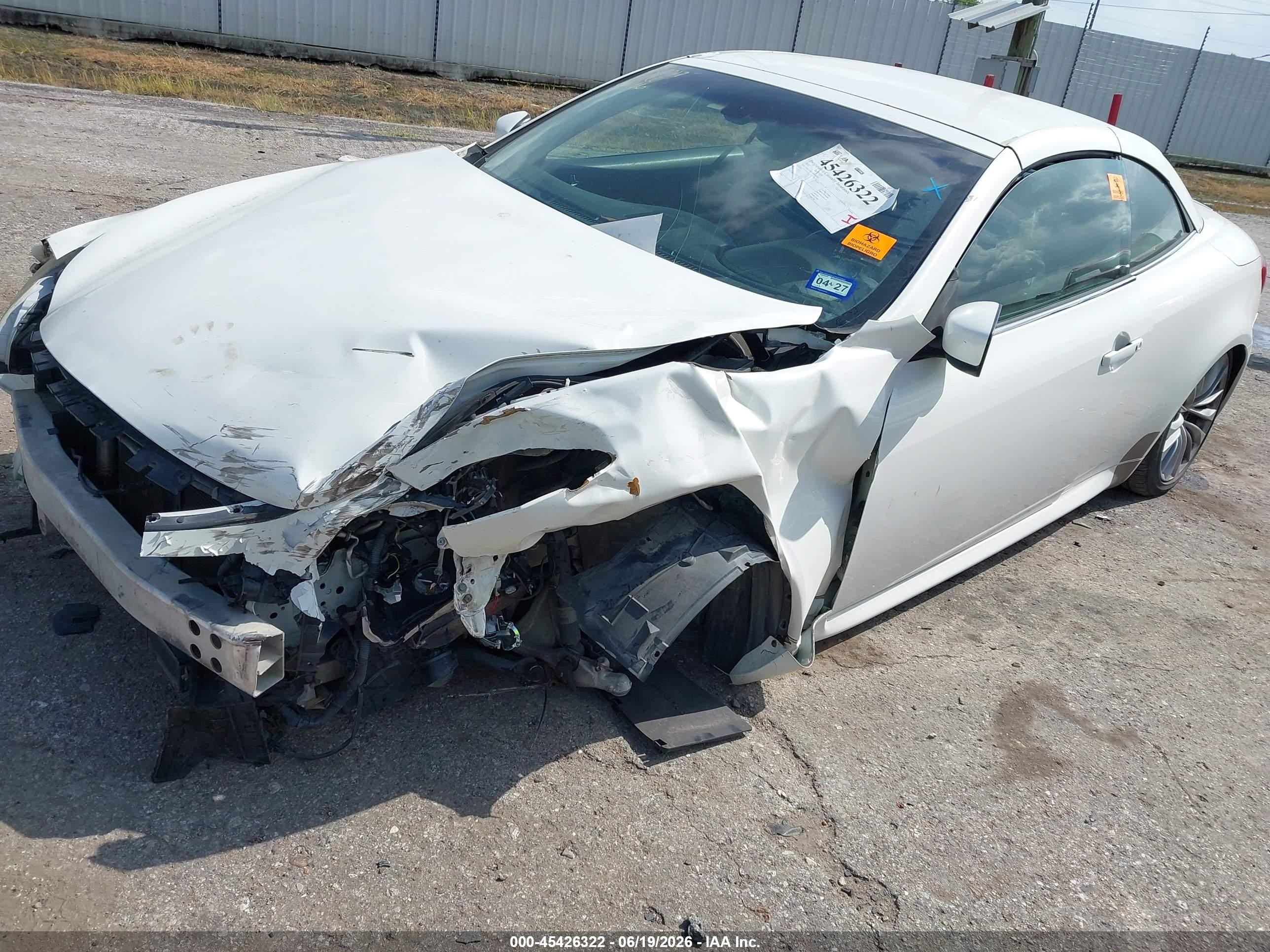 2011 Infiniti G37 White vin: JN1CV6FE6BM950415