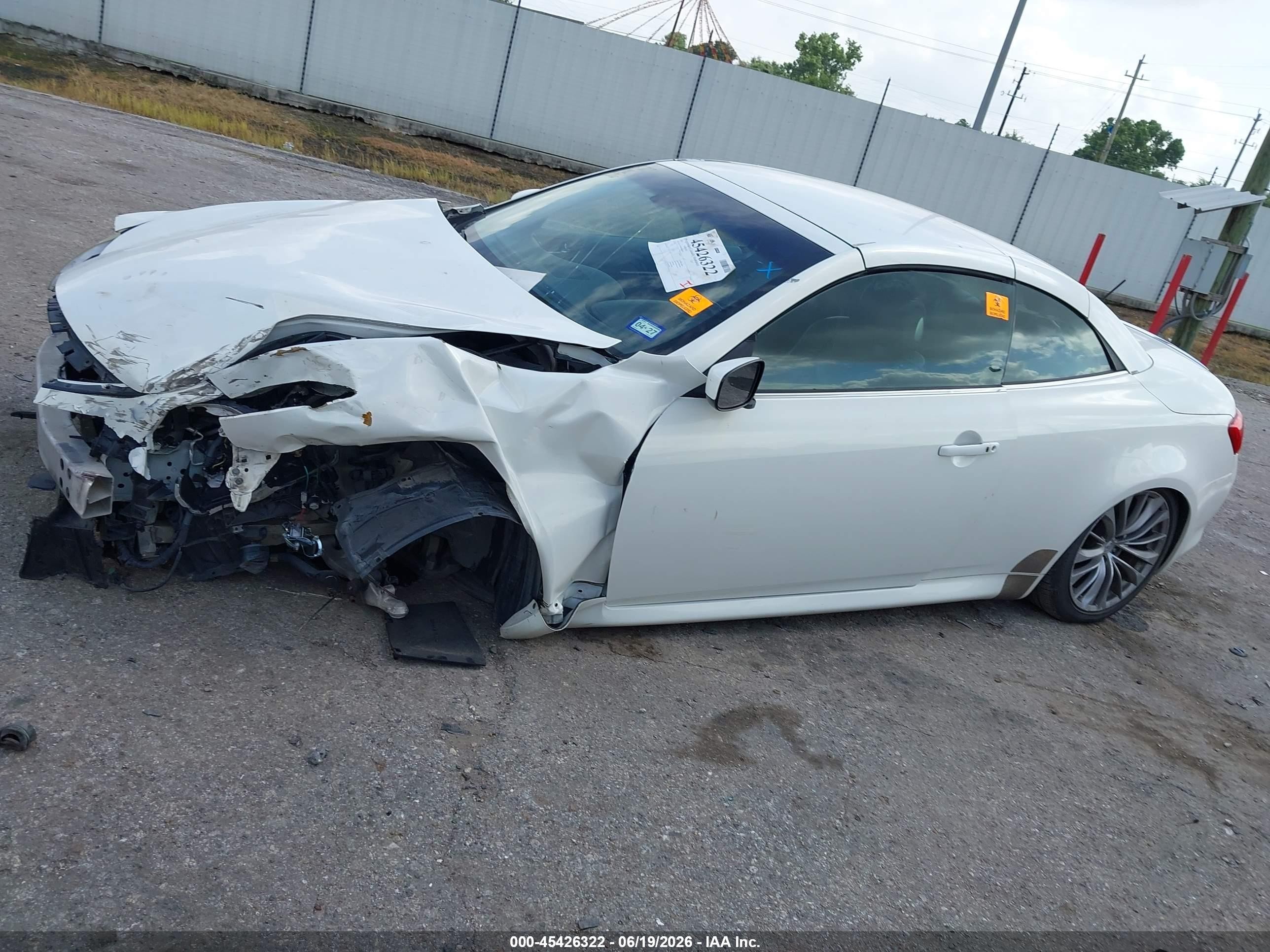 2011 Infiniti G37 White vin: JN1CV6FE6BM950415