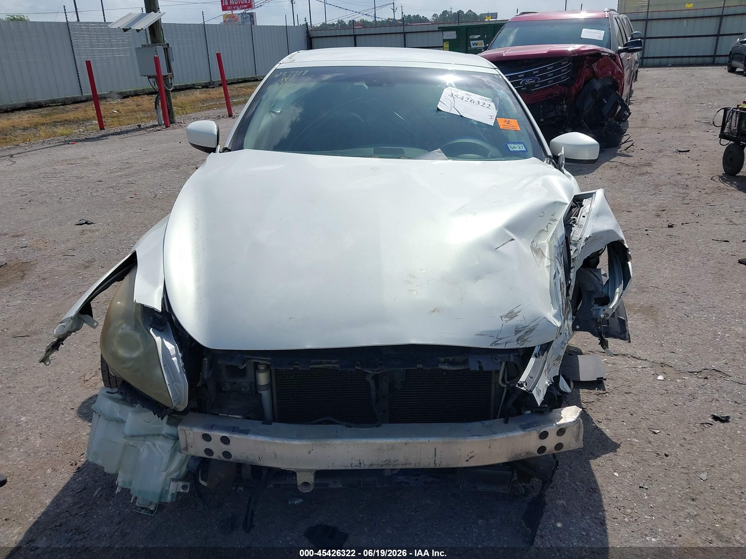 2011 Infiniti G37 White vin: JN1CV6FE6BM950415