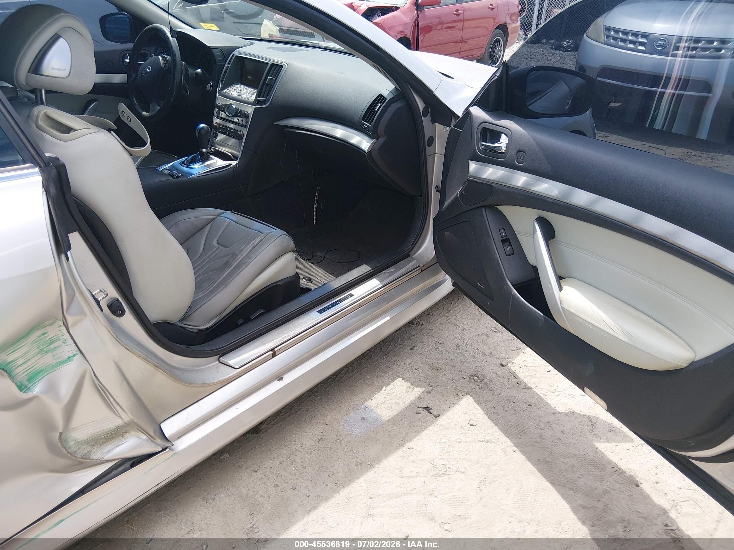 2012 Infiniti G37   Silver vin: JN1CV6FE6CM200840