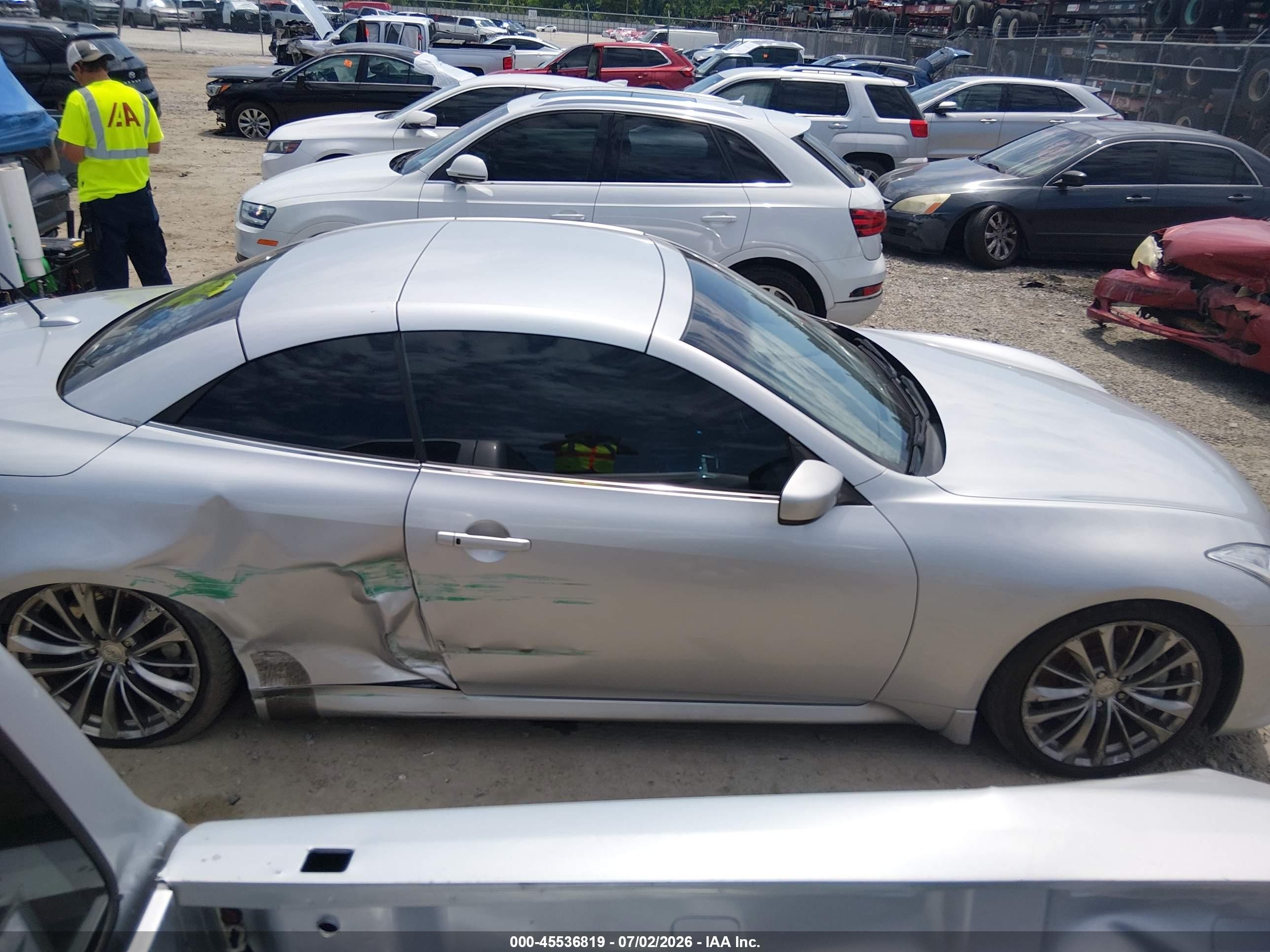 2012 Infiniti G37   Silver vin: JN1CV6FE6CM200840