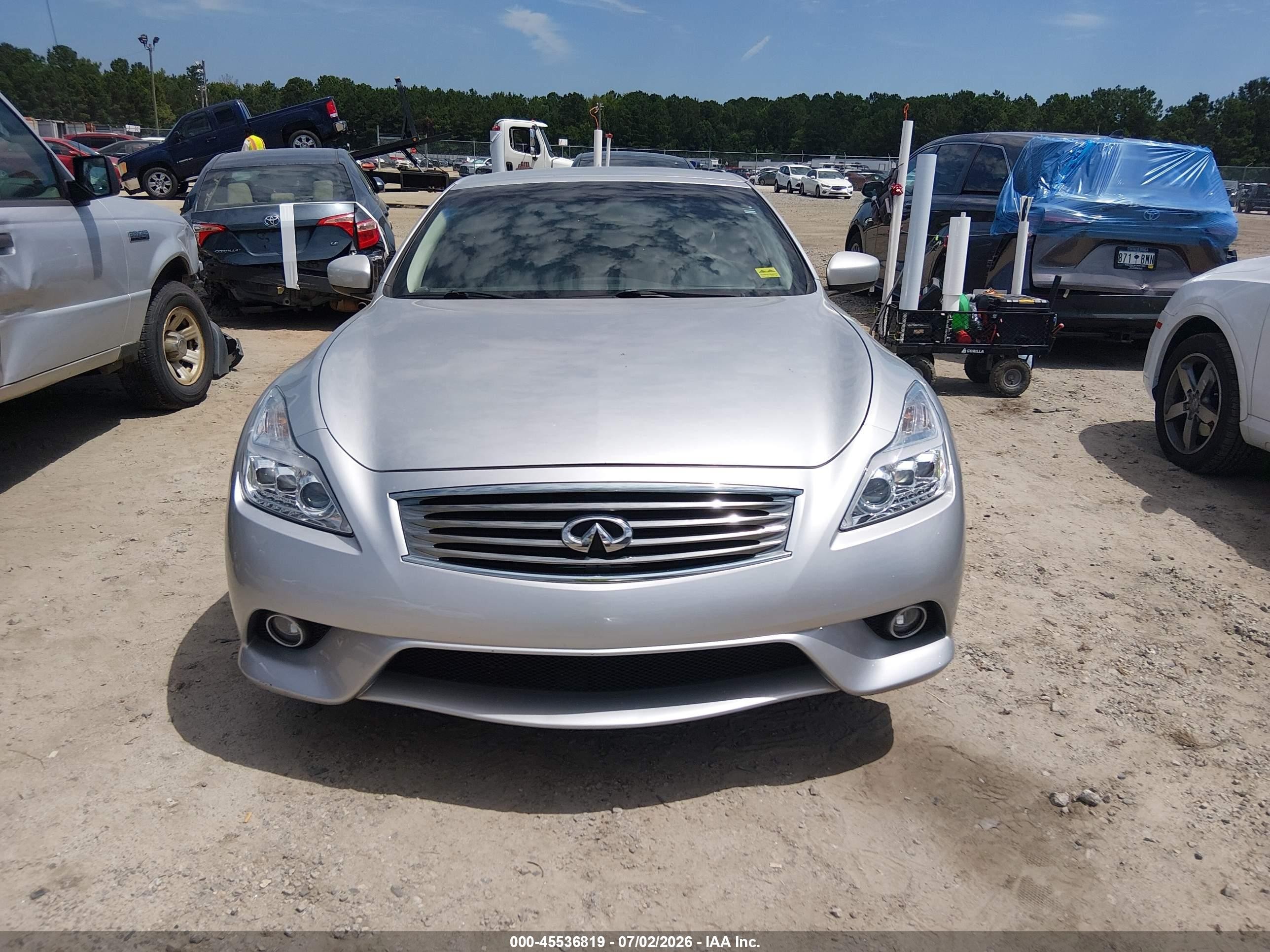 2012 Infiniti G37   Silver vin: JN1CV6FE6CM200840