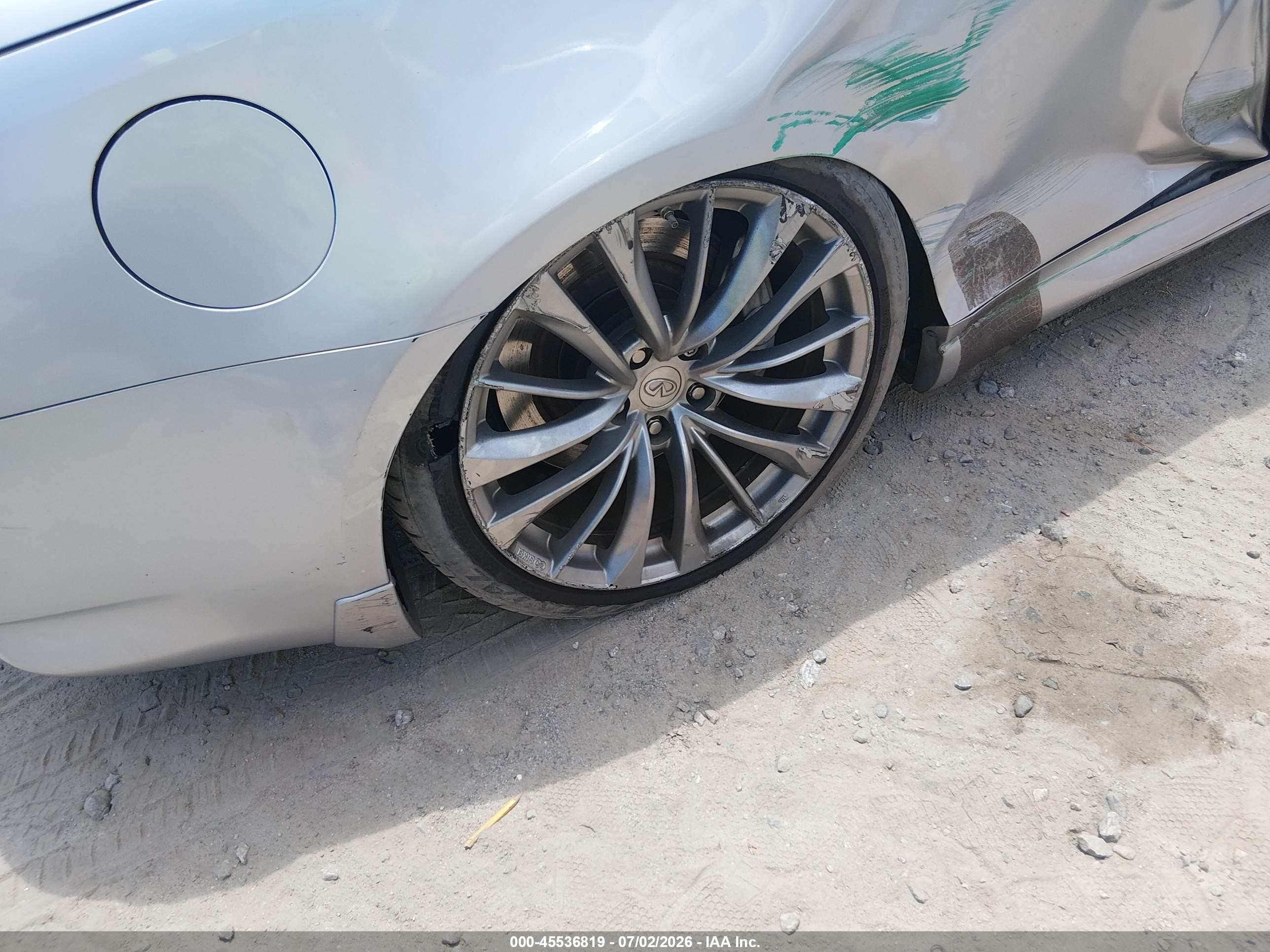 2012 Infiniti G37   Silver vin: JN1CV6FE6CM200840