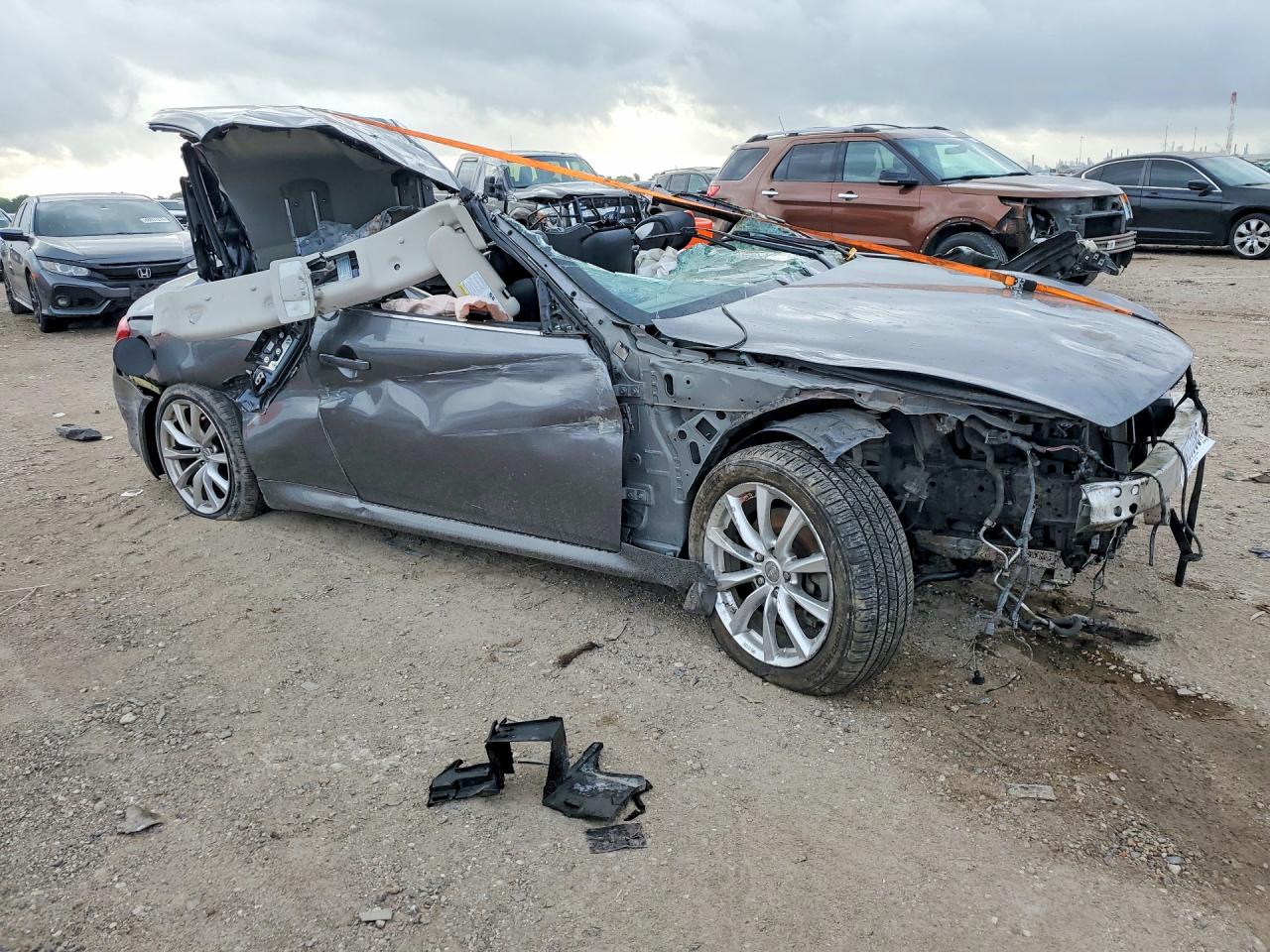 2013 Infiniti G37 Convertible Base Gray vin: JN1CV6FE6DM772704
