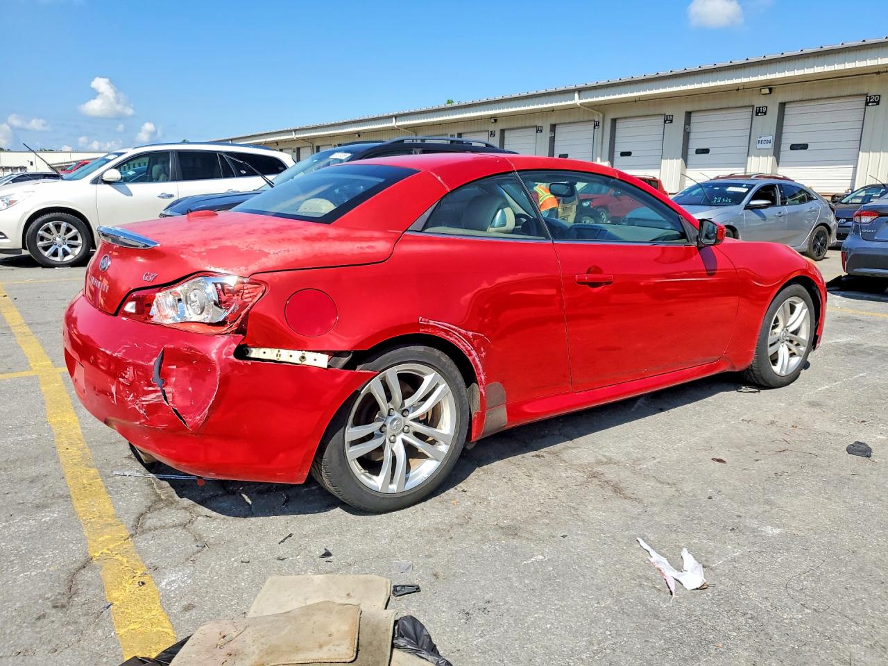 2010 Infiniti G37 Convertible Base Red vin: JN1CV6FE7AM352137