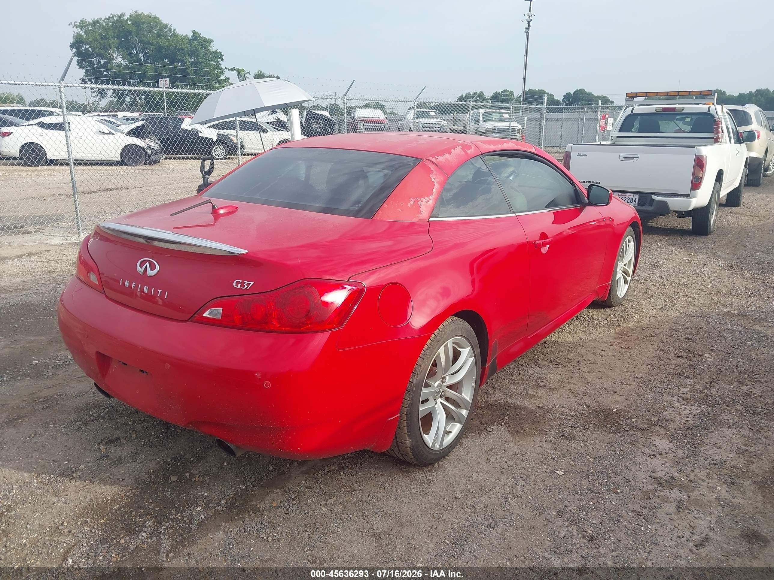 2010 Infiniti G37   Красный vin: JN1CV6FE7AM353725