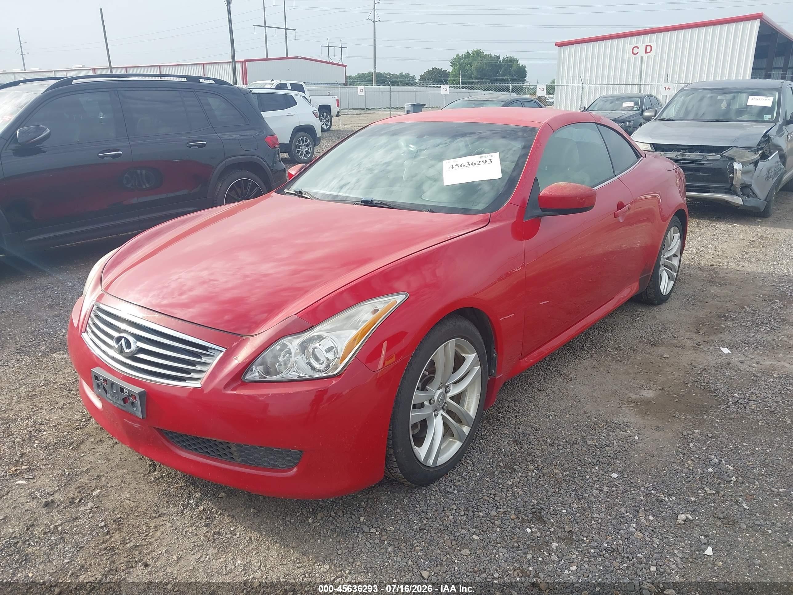 2010 Infiniti G37   Красный vin: JN1CV6FE7AM353725