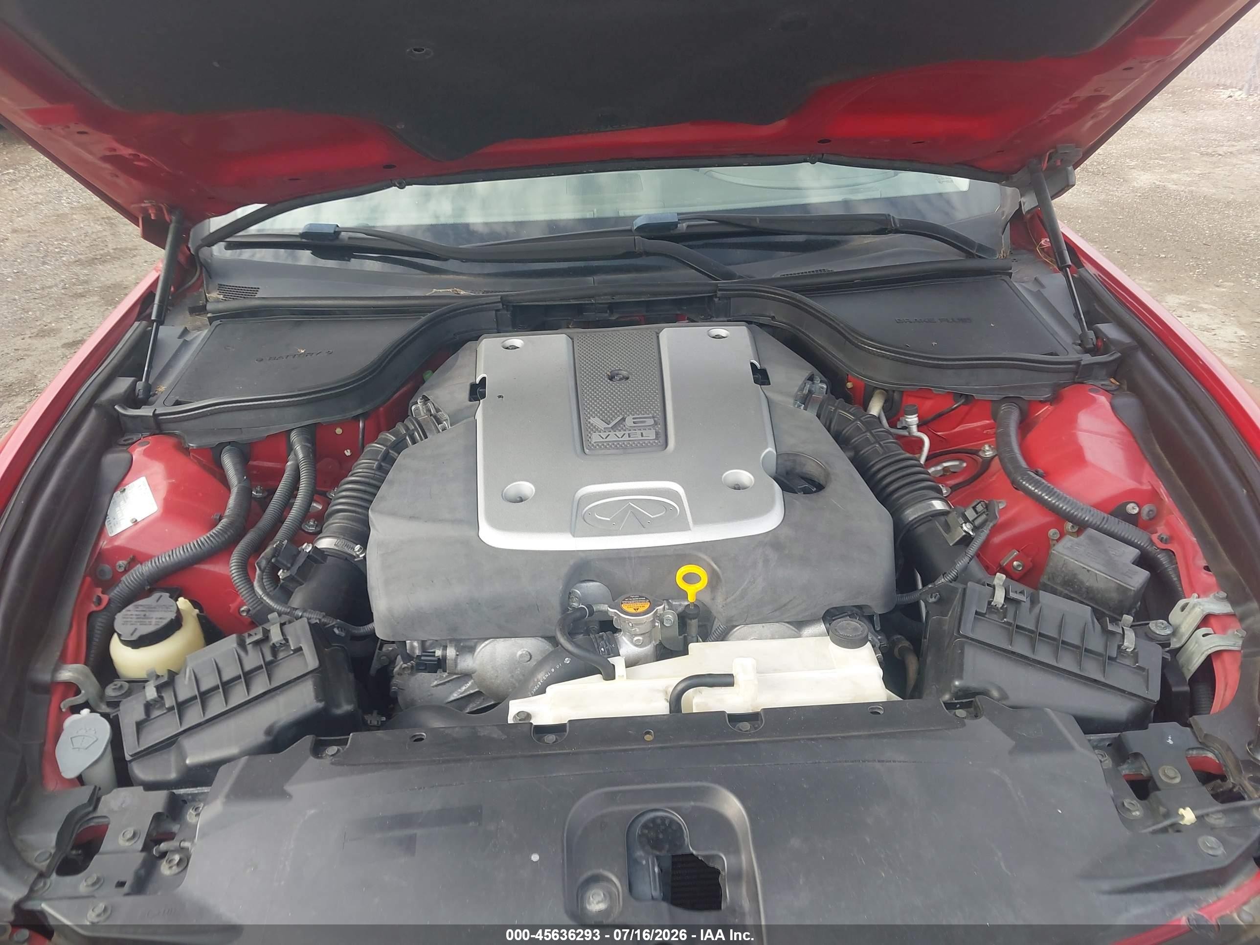 2010 Infiniti G37   Красный vin: JN1CV6FE7AM353725