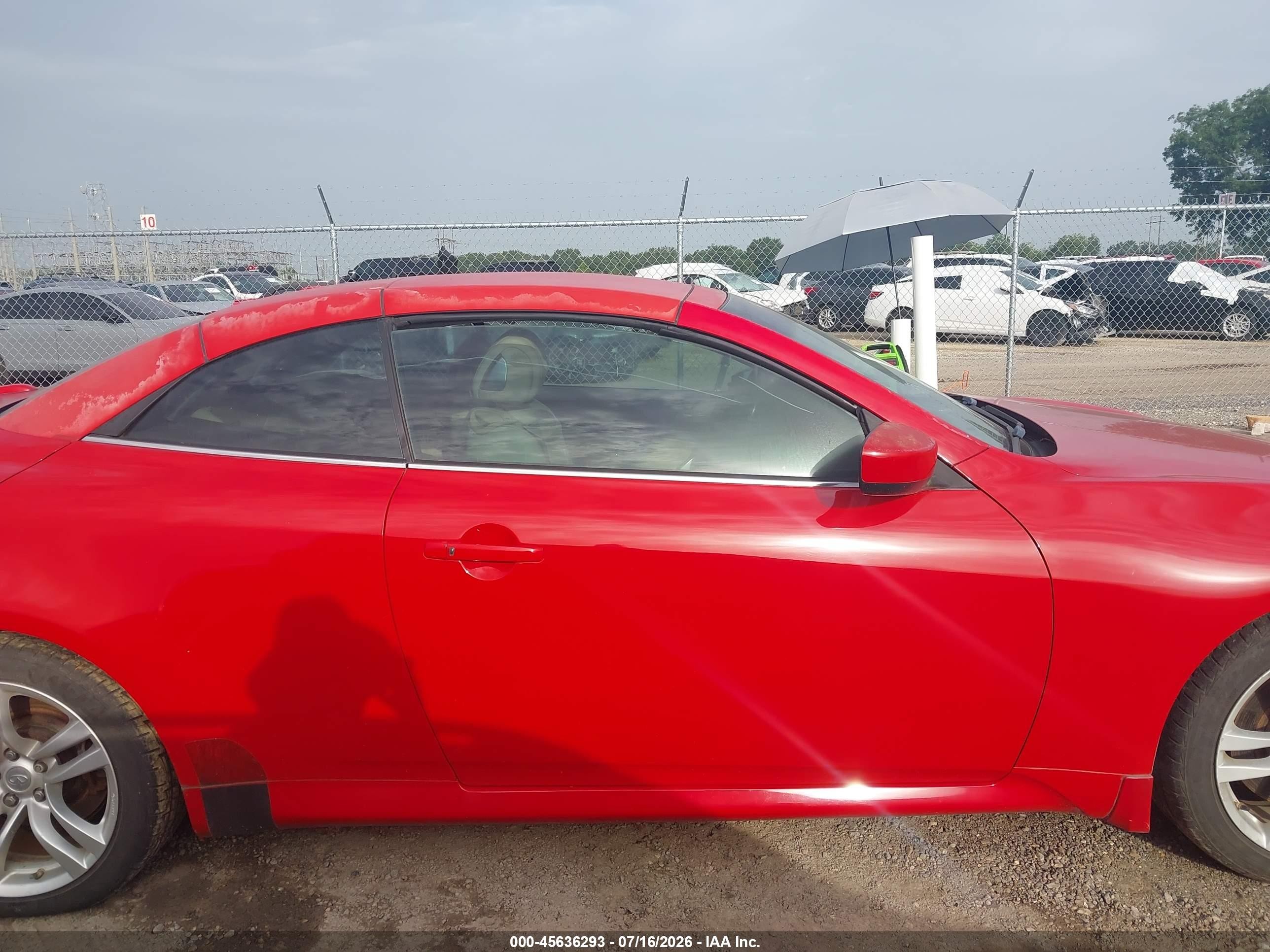2010 Infiniti G37   Красный vin: JN1CV6FE7AM353725