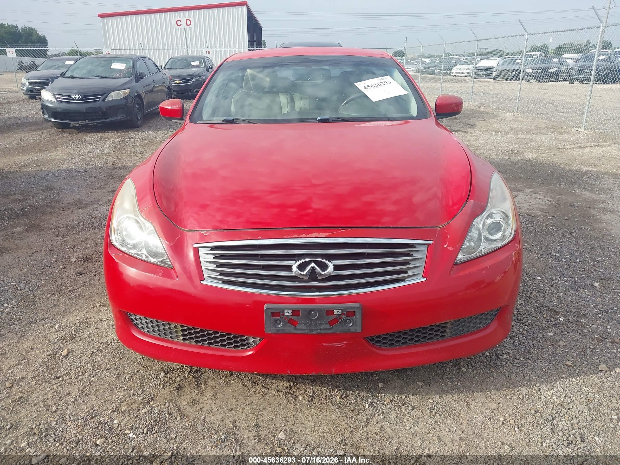 2010 Infiniti G37   Красный vin: JN1CV6FE7AM353725
