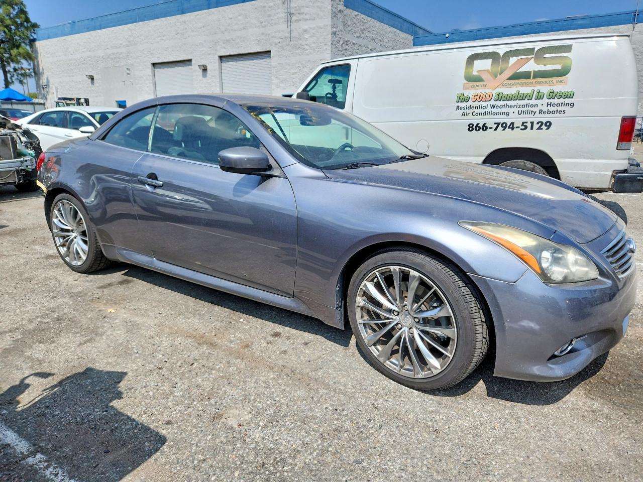 2012 Infiniti G37 Convertible Base Серый vin: JN1CV6FE7CM200166