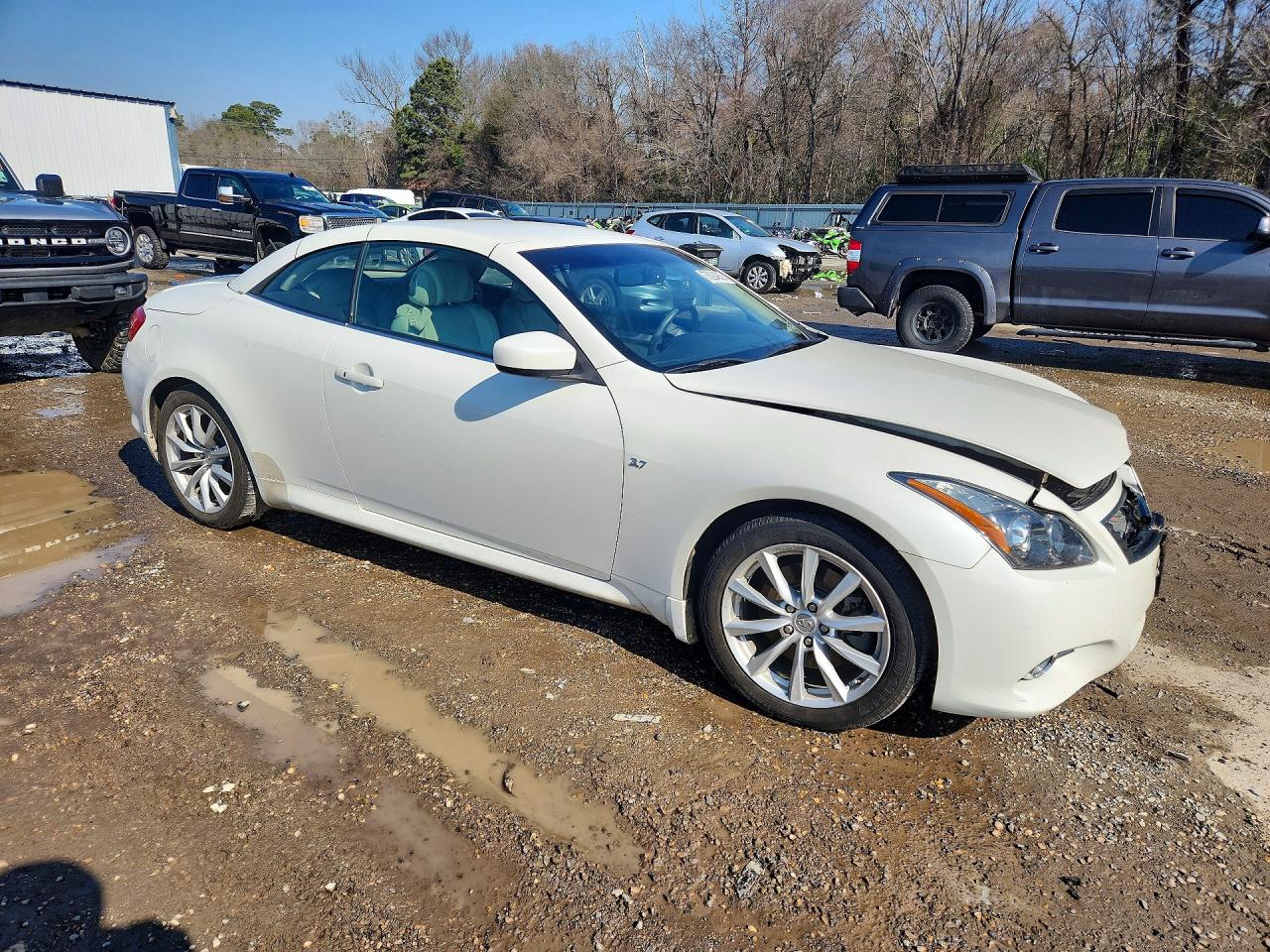 2015 Infiniti Q60 Base Белый vin: JN1CV6FE8FM810341
