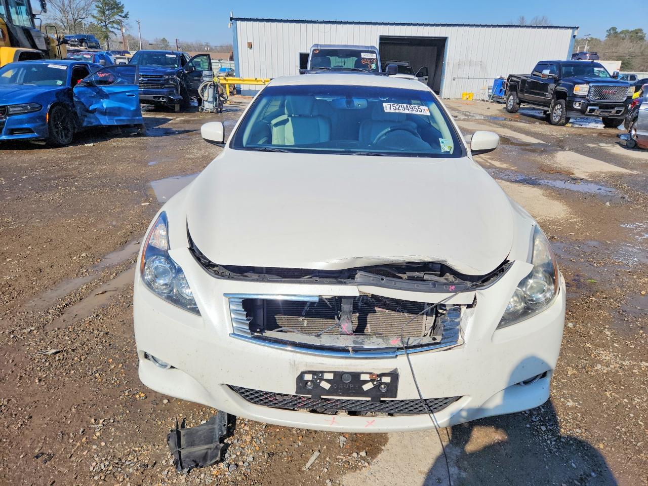 2015 Infiniti Q60 Base Белый vin: JN1CV6FE8FM810341