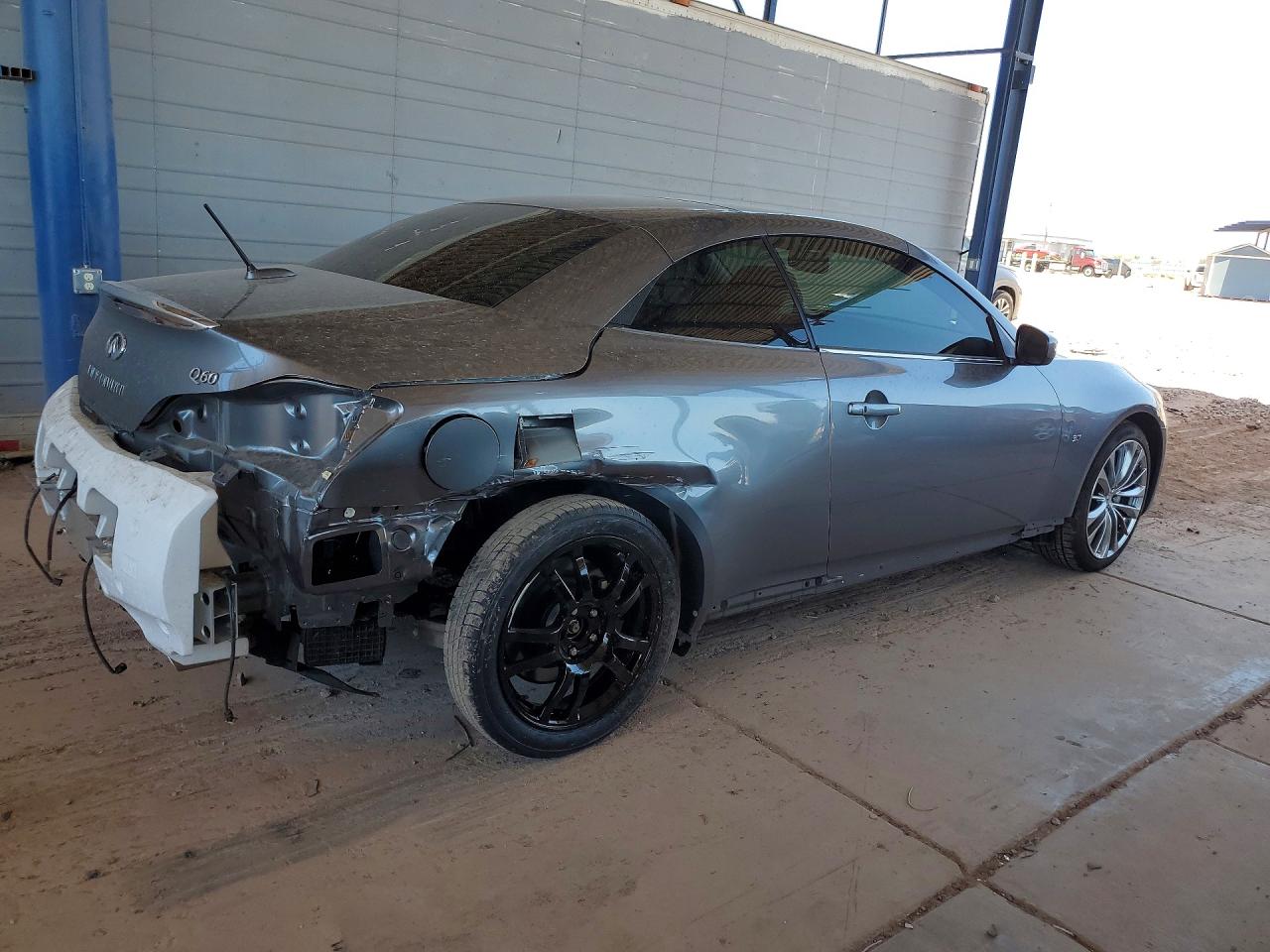 2015 Infiniti Q60 Convertible Base Gray vin: JN1CV6FE8FM810713
