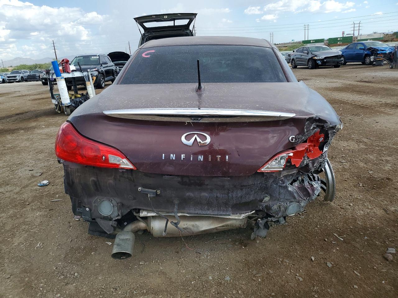 2010 Infiniti G37 Convertible Base Burgundy vin: JN1CV6FEXAM354870
