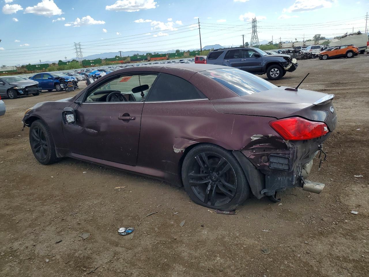 2010 Infiniti G37 Convertible Base Burgundy vin: JN1CV6FEXAM354870