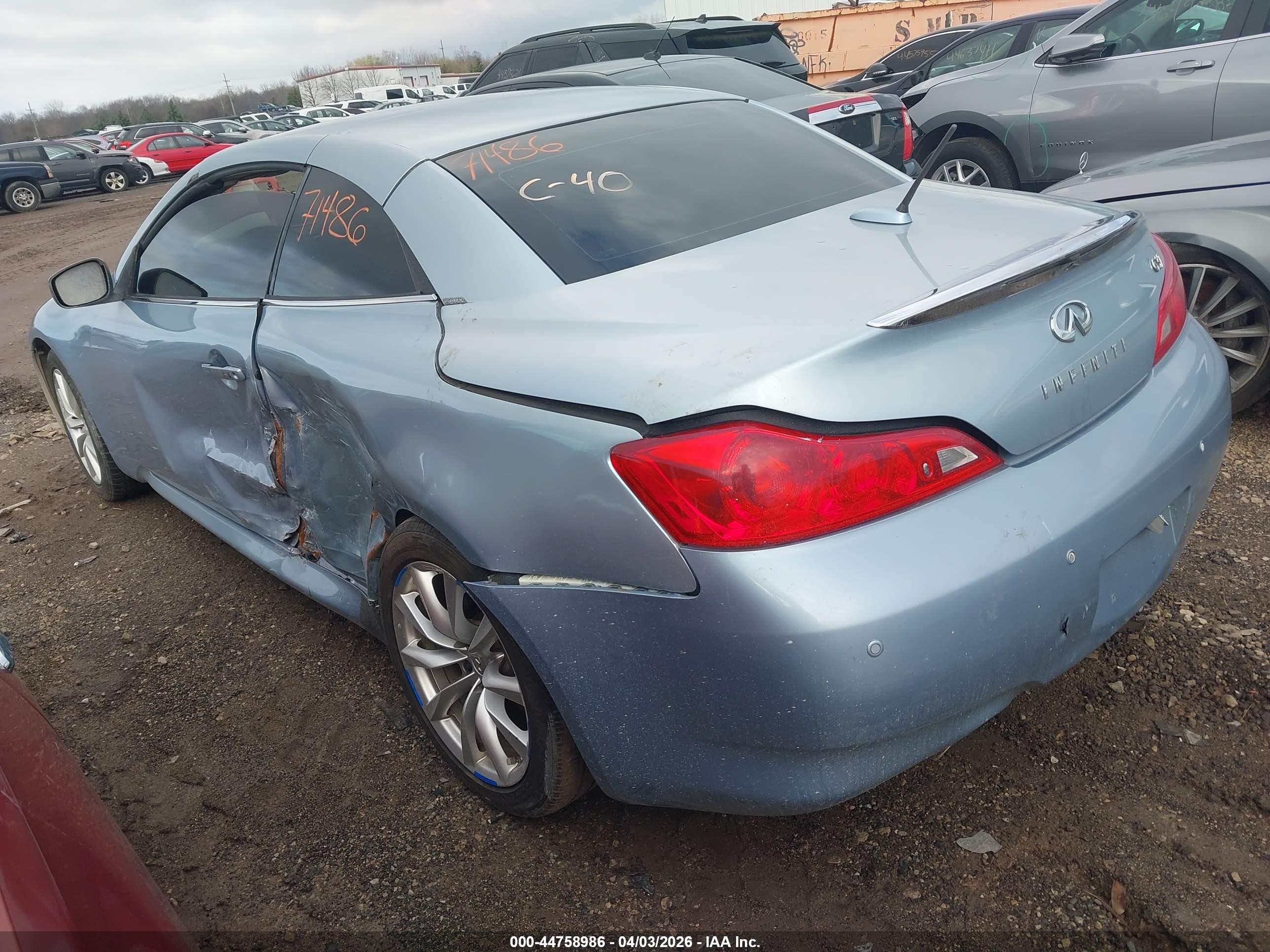 2011 Infiniti G37   Light Blue vin: JN1CV6FEXBM951485