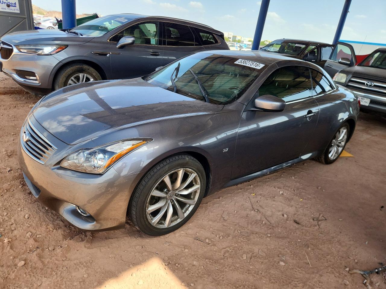 2014 Infiniti Q60 Convertible Base Gray vin: JN1CV6FEXEM900640