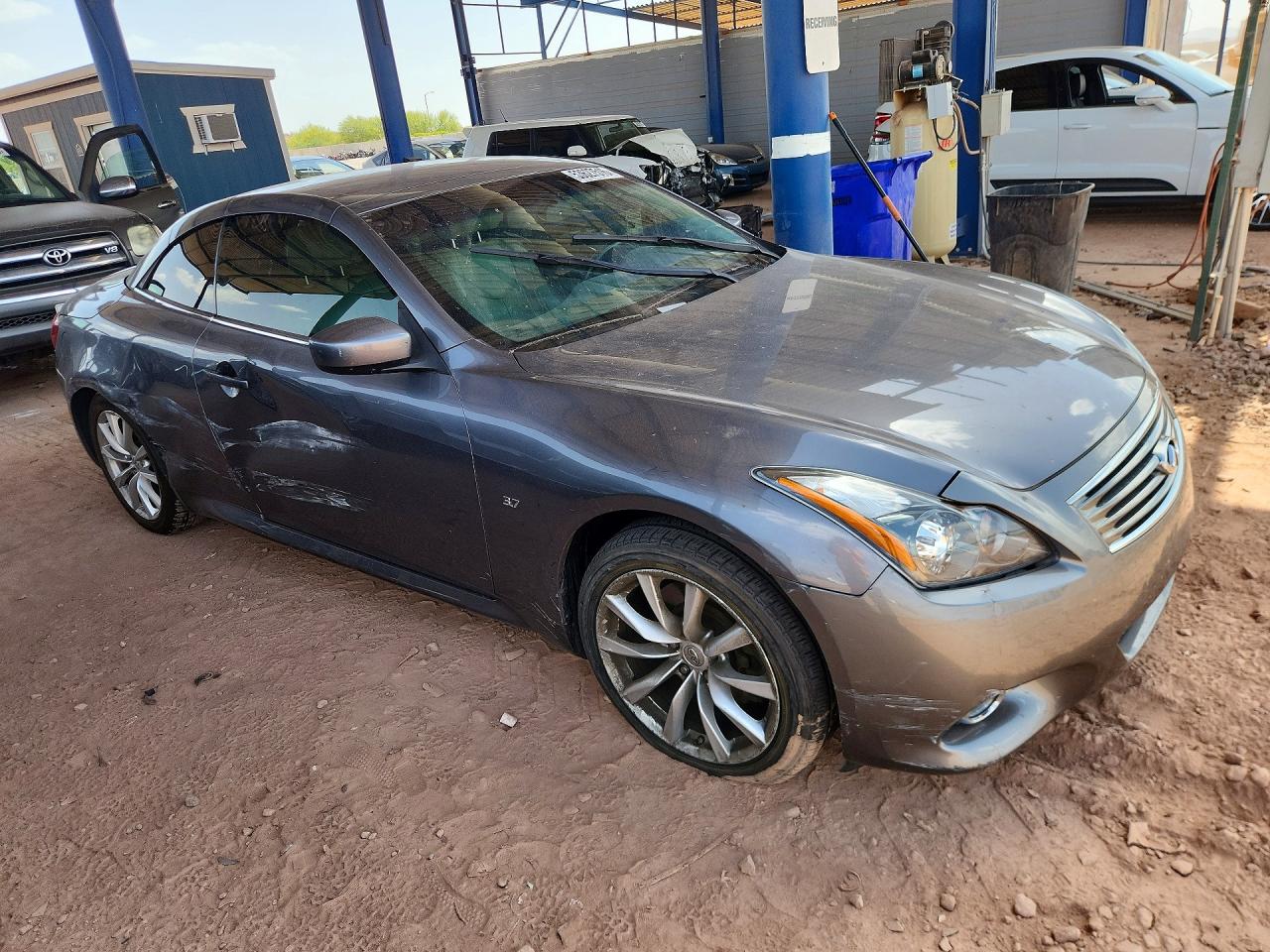 2014 Infiniti Q60 Convertible Base Gray vin: JN1CV6FEXEM900640