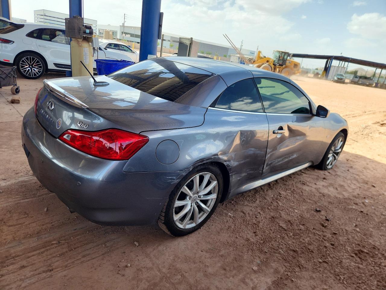 2014 Infiniti Q60 Convertible Base Gray vin: JN1CV6FEXEM900640