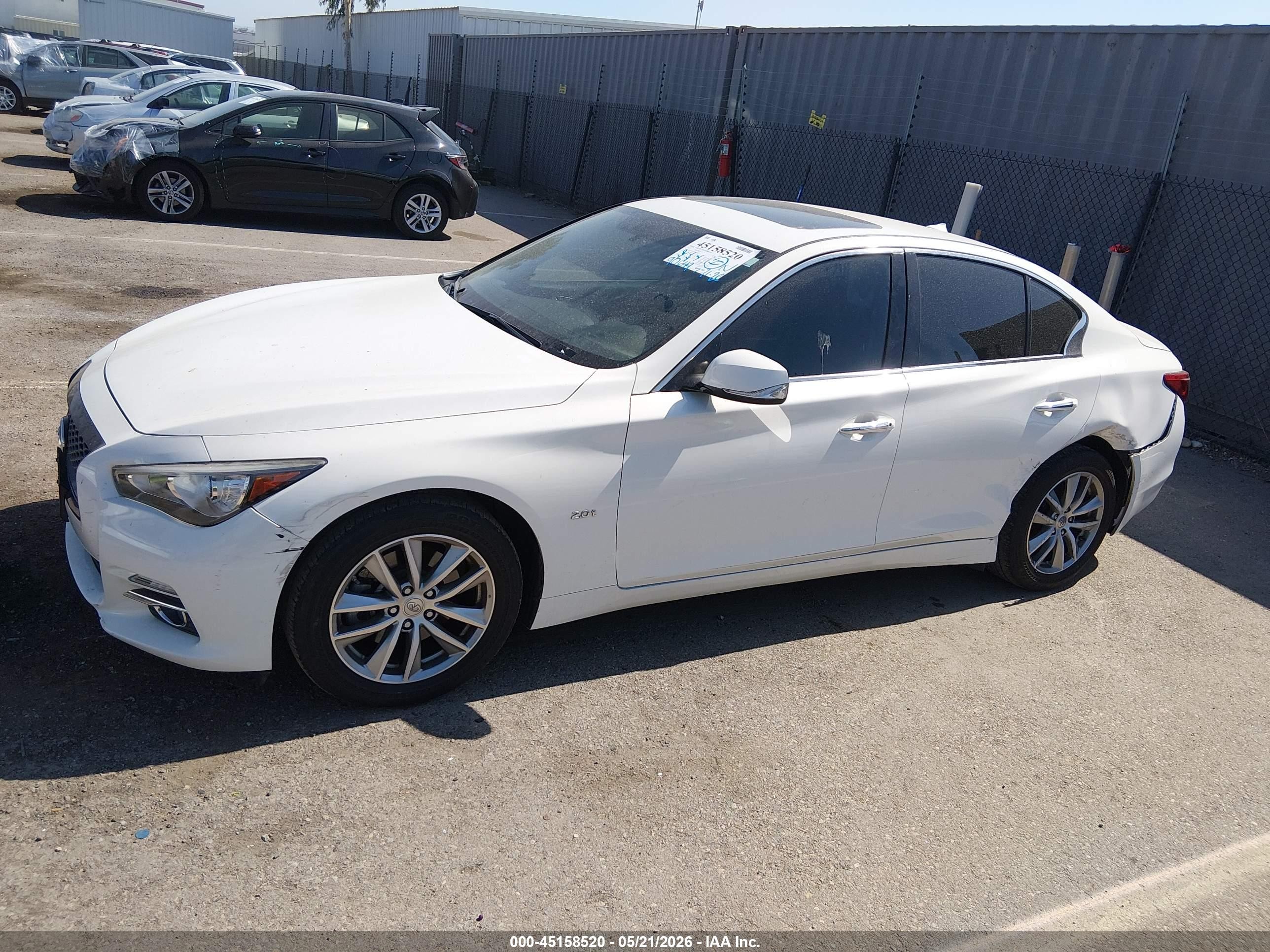 2017 Infiniti Q50 2.0t Base White vin: JN1CV7AP2HM642357