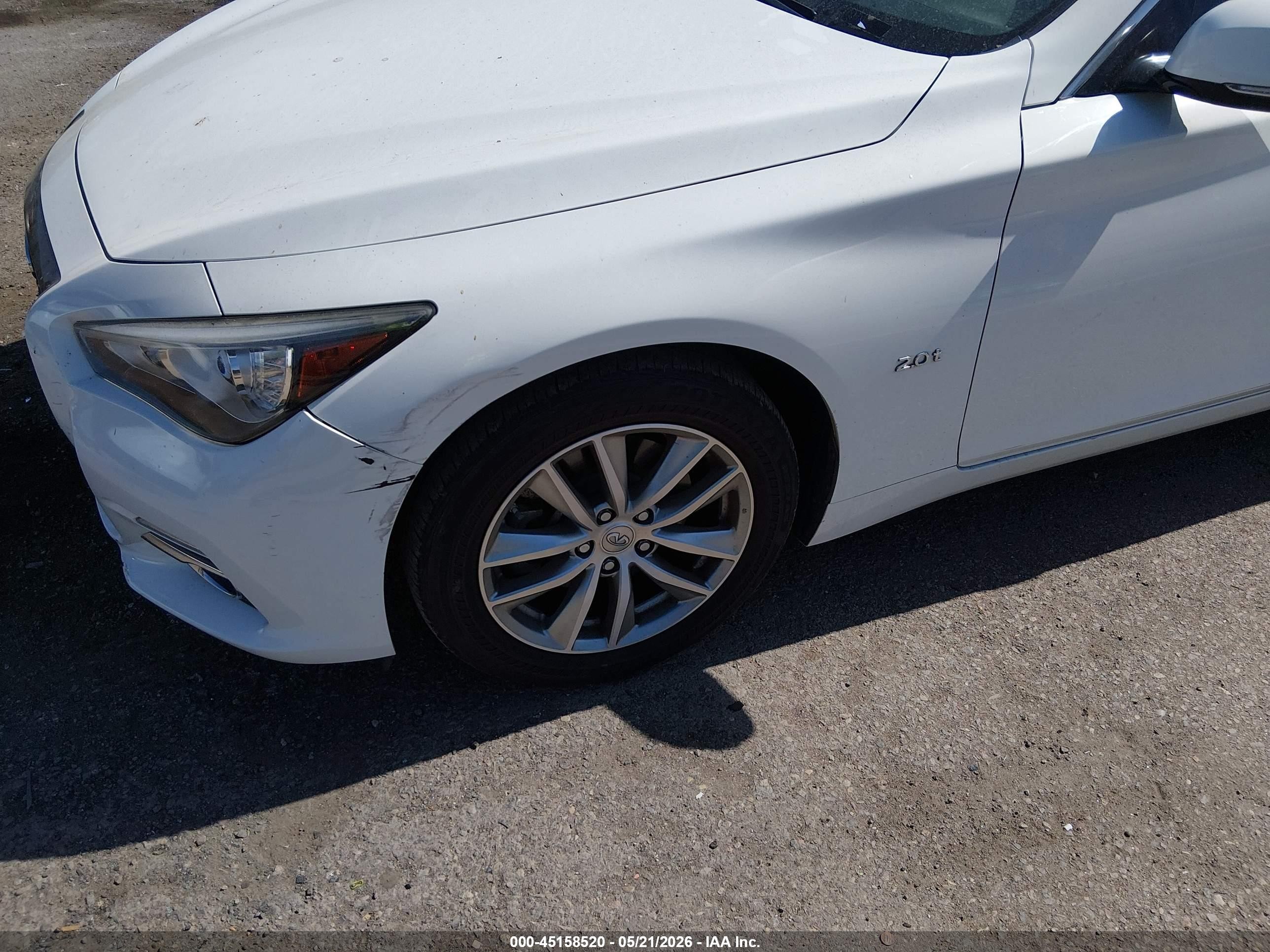 2017 Infiniti Q50 2.0t Base White vin: JN1CV7AP2HM642357