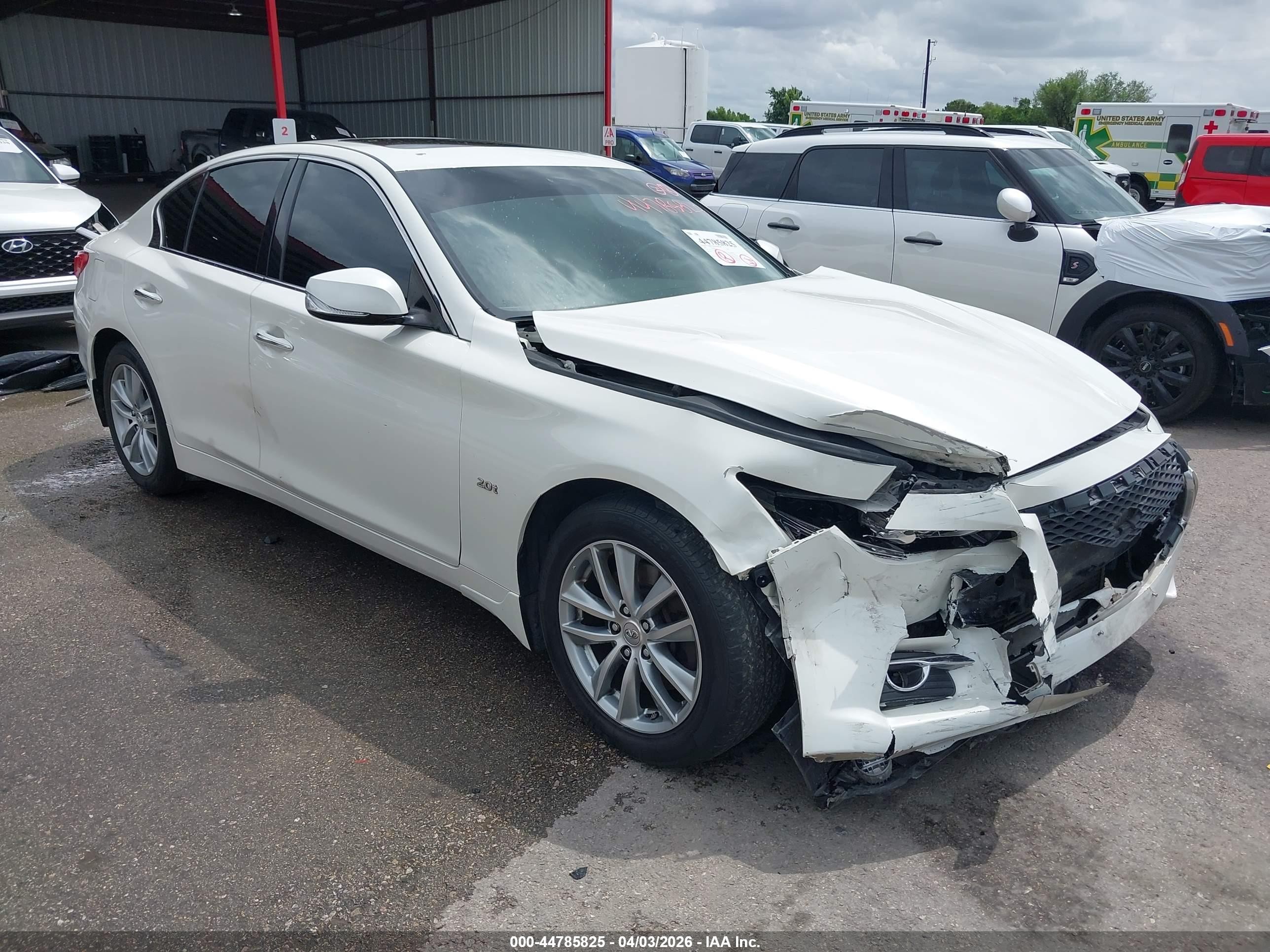 2017 Infiniti Q50 2.0t Premium White vin: JN1CV7AP4HM640562