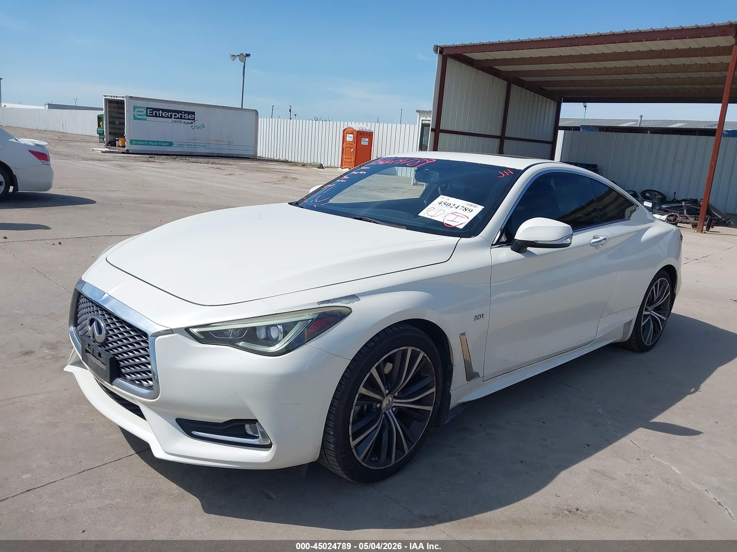 2017 Infiniti Q60 2.0t Premium White vin: JN1CV7EK8HM110657