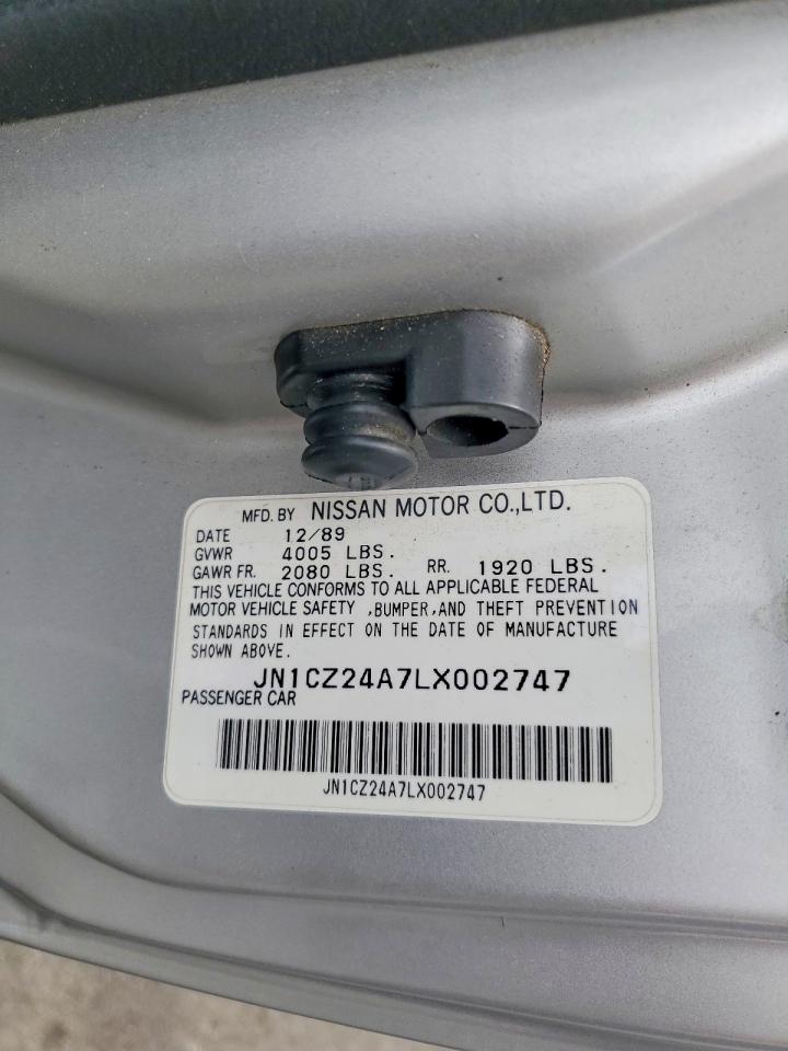 1990 Nissan 300zx Turbo Silver vin: JN1CZ24A7LX002747