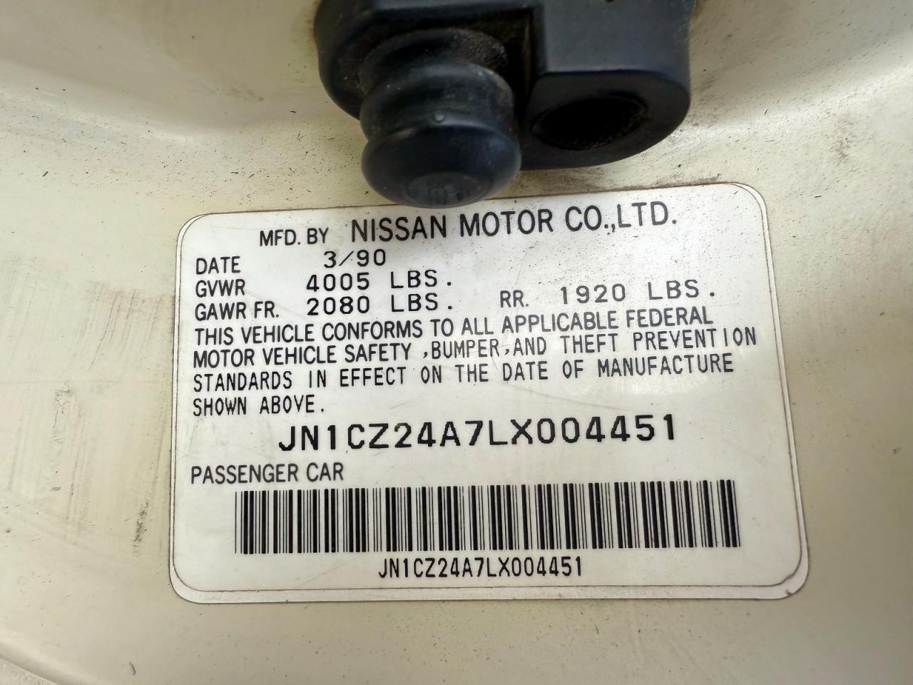 Price & History 1990 Nissan 300zx 3.0l 6 vin: JN1CZ24A7LX004451