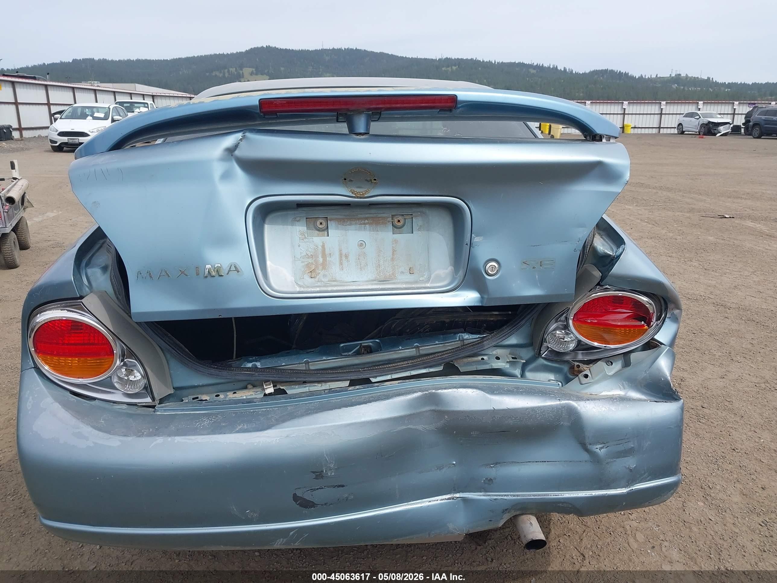 2002 Nissan Maxima Se Teal vin: JN1DA31A02T307146
