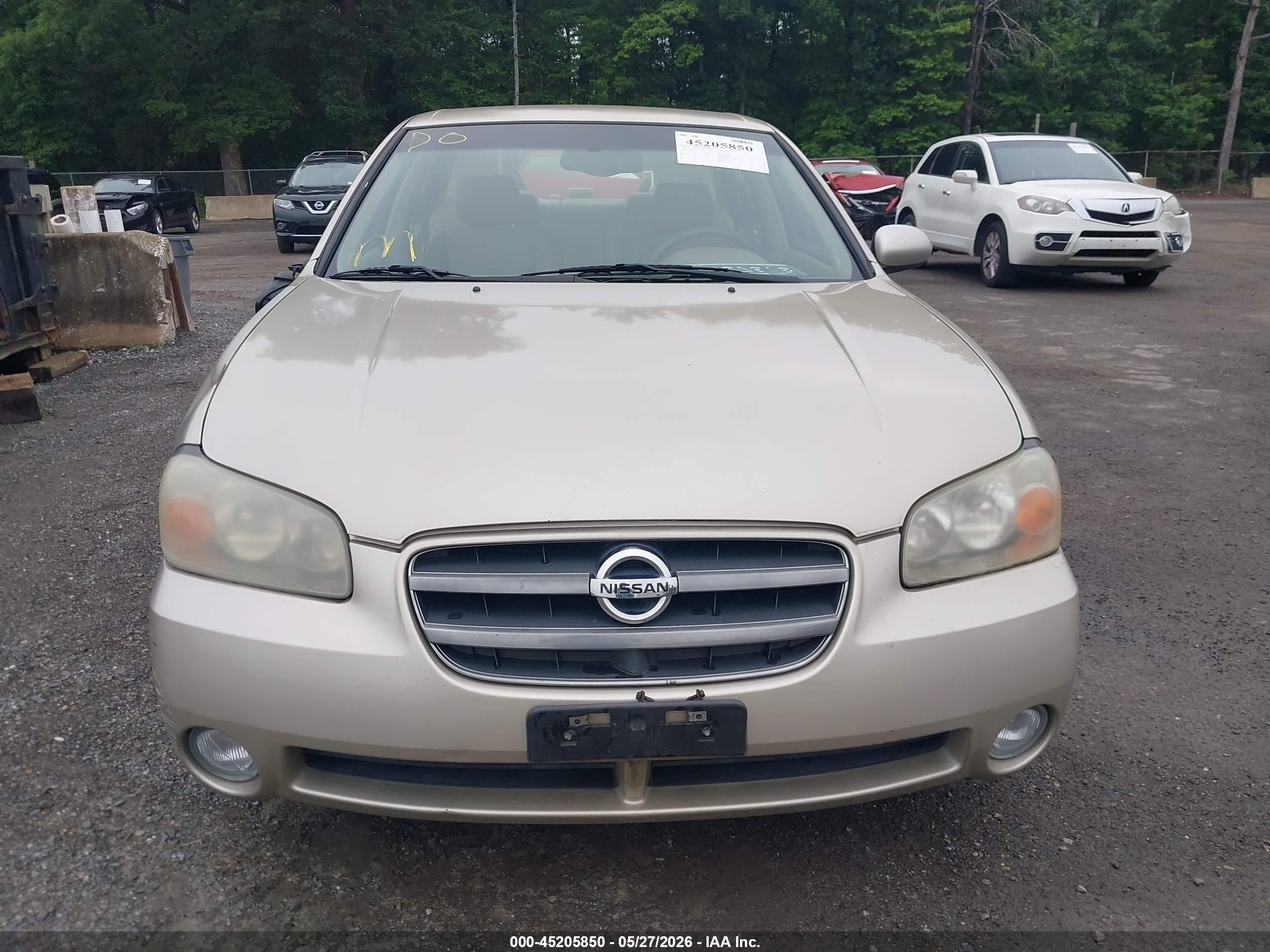 2003 Nissan Maxima Gle Gold vin: JN1DA31A13T436160