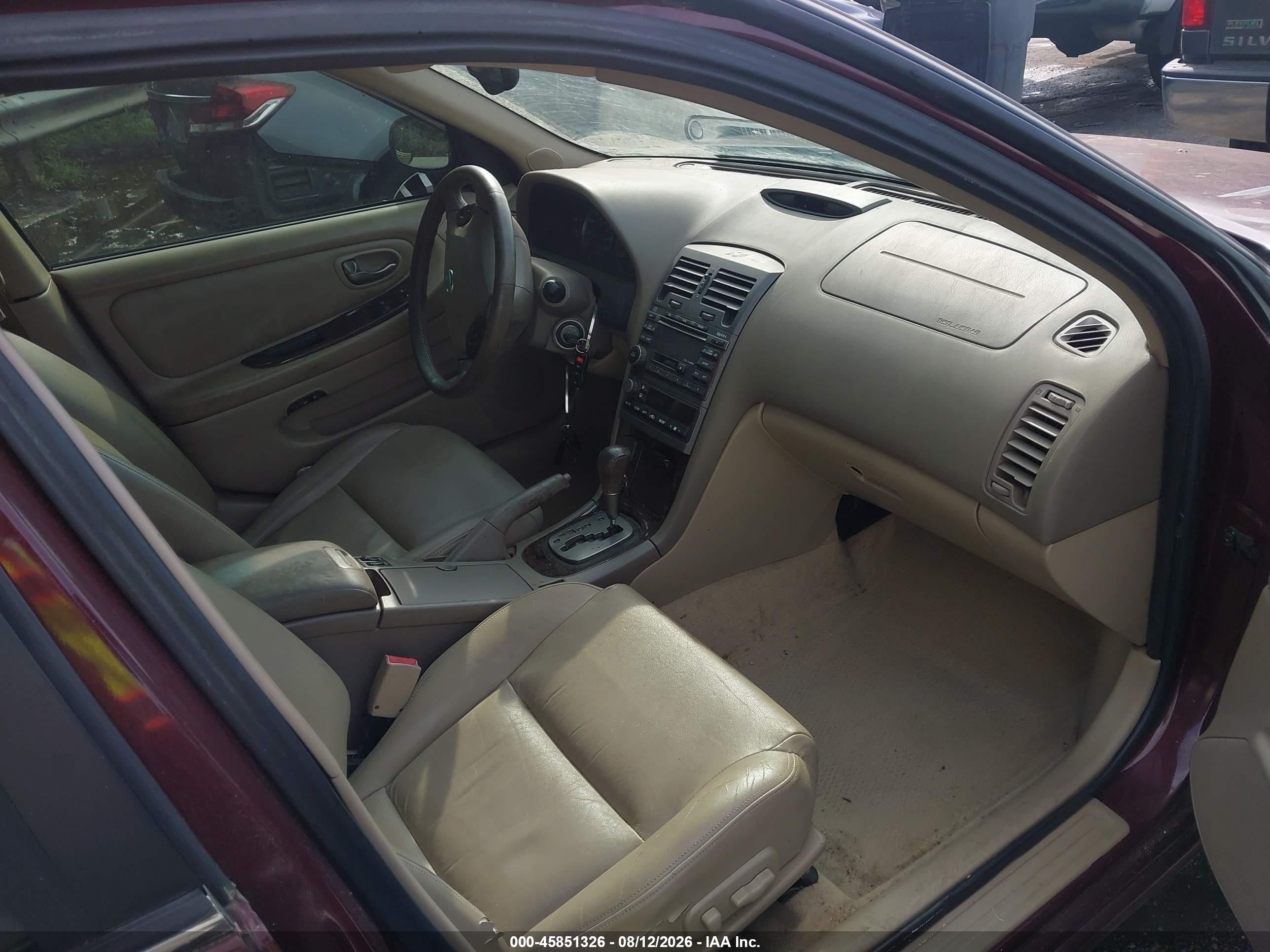 2003 Nissan Maxima Gle Maroon vin: JN1DA31A73T407004