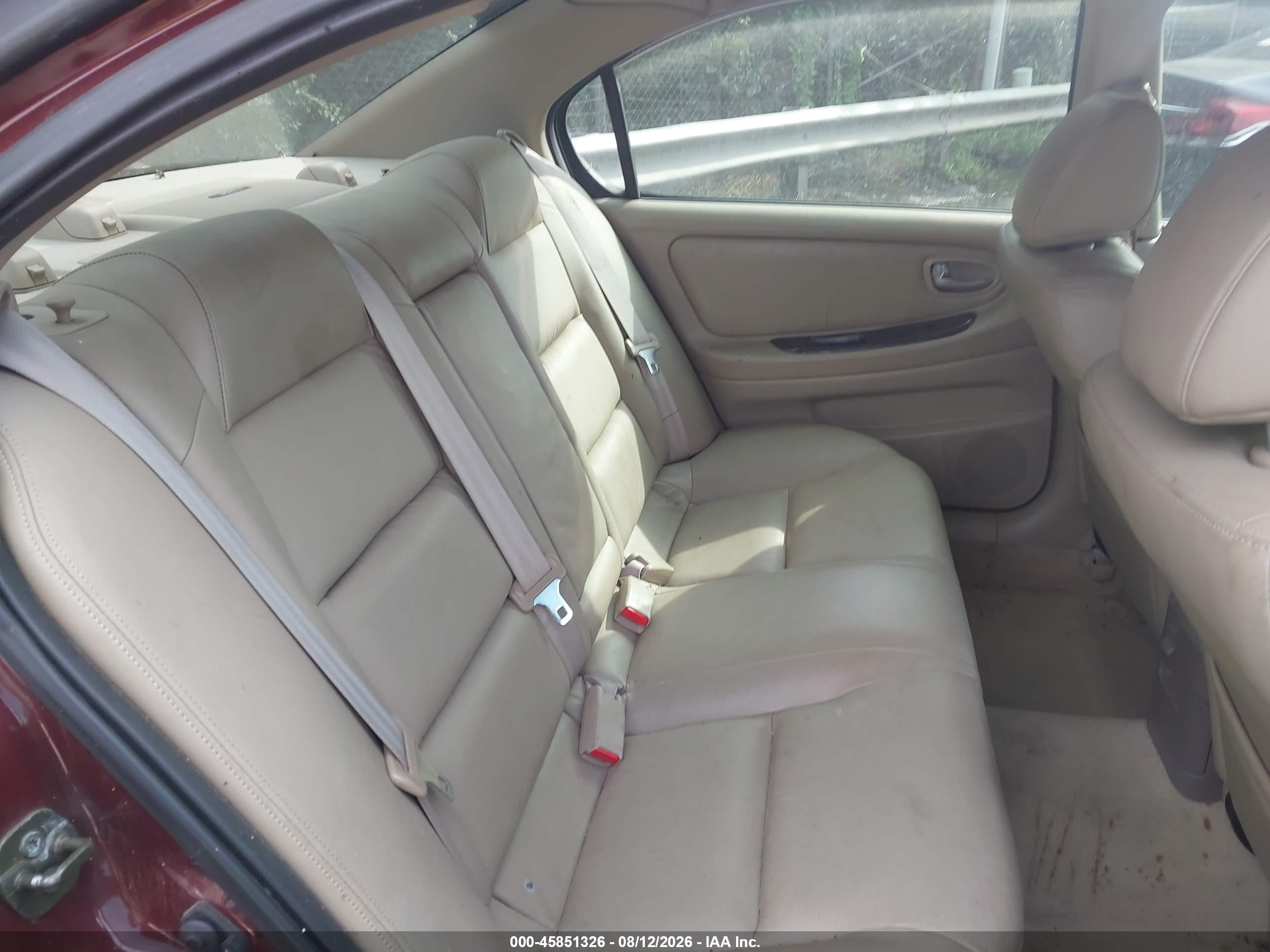 2003 Nissan Maxima Gle Maroon vin: JN1DA31A73T407004