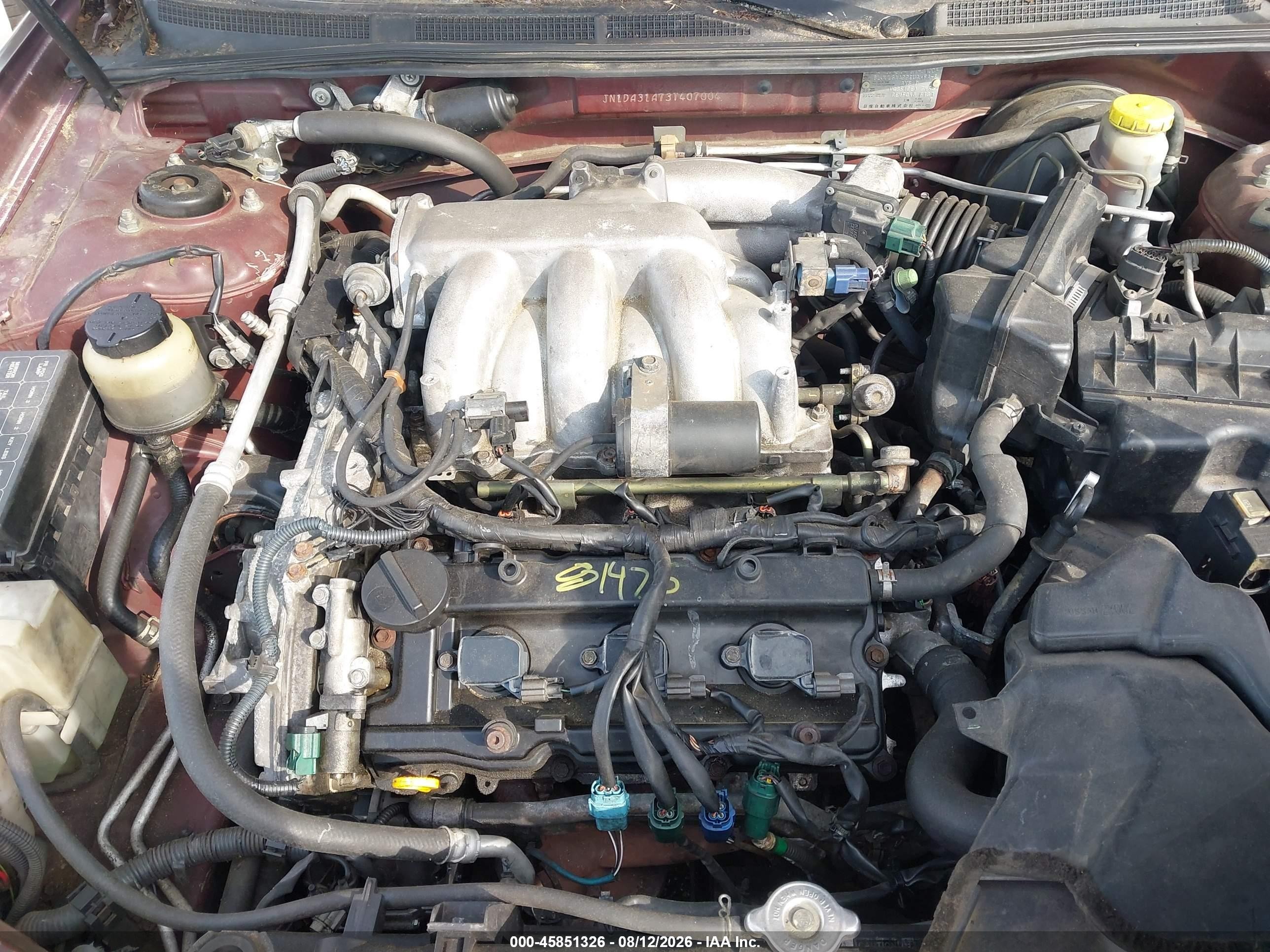 2003 Nissan Maxima Gle Maroon vin: JN1DA31A73T407004